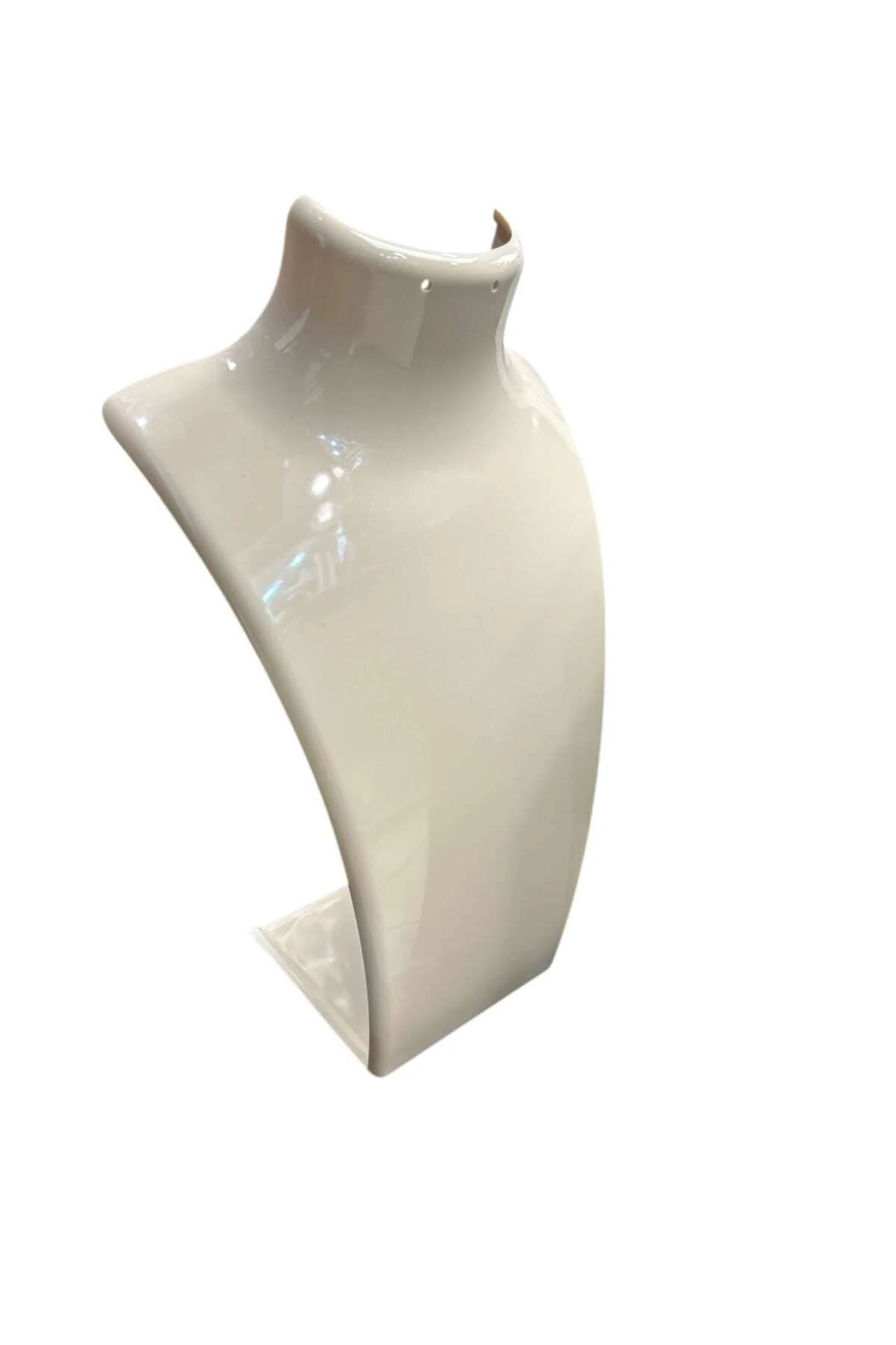 Kolye Standı Akrilik -Takı Teşhir ve Saklama Standı Krem 19x30 cm