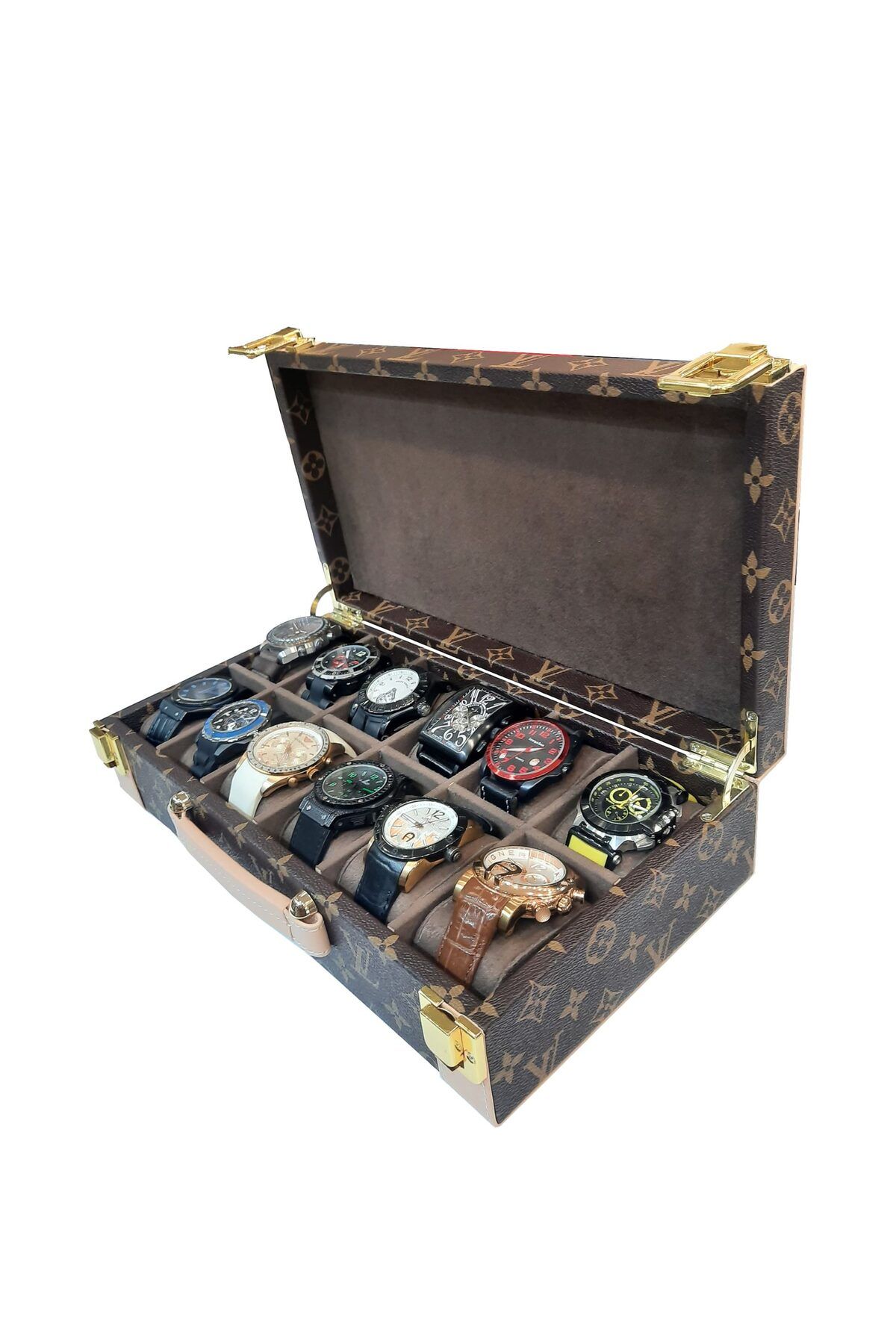 Saat Çantası Ithal 12'li Spesiyal Model Özel Tasarım Pudra Kuşaklı