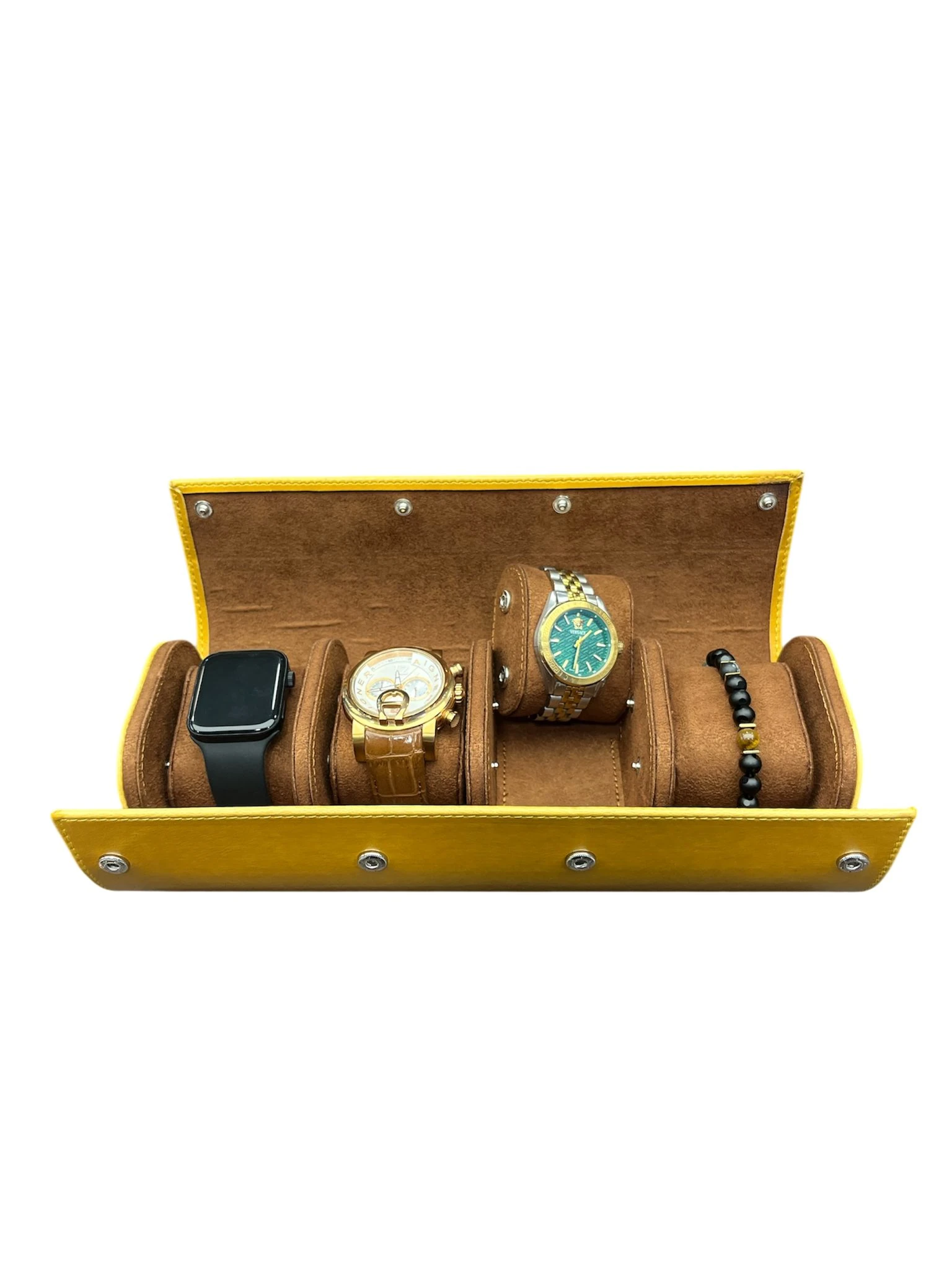 Saat Kutusu Seyahat Model ÇıtÇıtlı Camel Renk