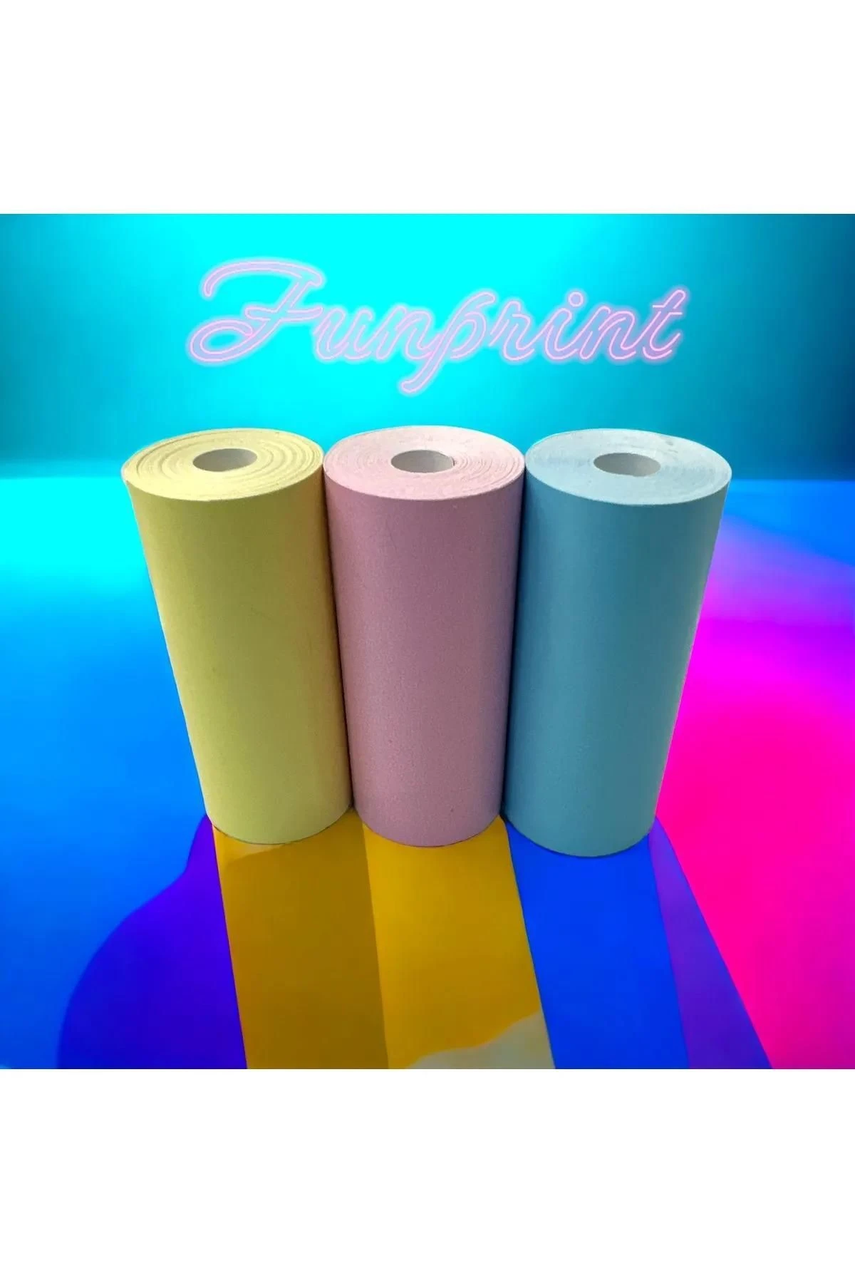 Mini Taşınabilir Yazıcı Kağıdı Renkli (3 Adet)