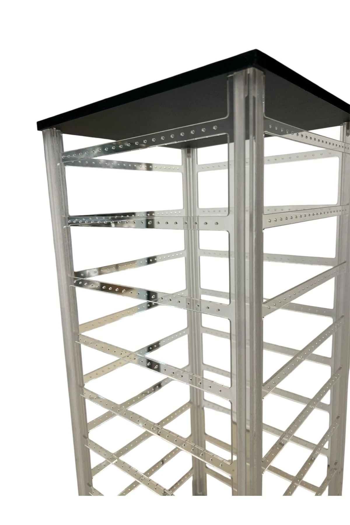 Pleksi Glass 4 Taraflı Dönen Küpe Standı