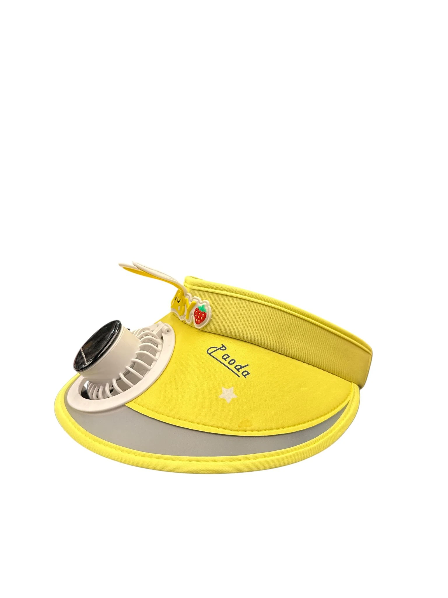 Güneş Enerjili Fanlı Vantilatörlü Çocuk Şapkası – Yazlık Serinletici ve Koruyucu Şapka Sarı