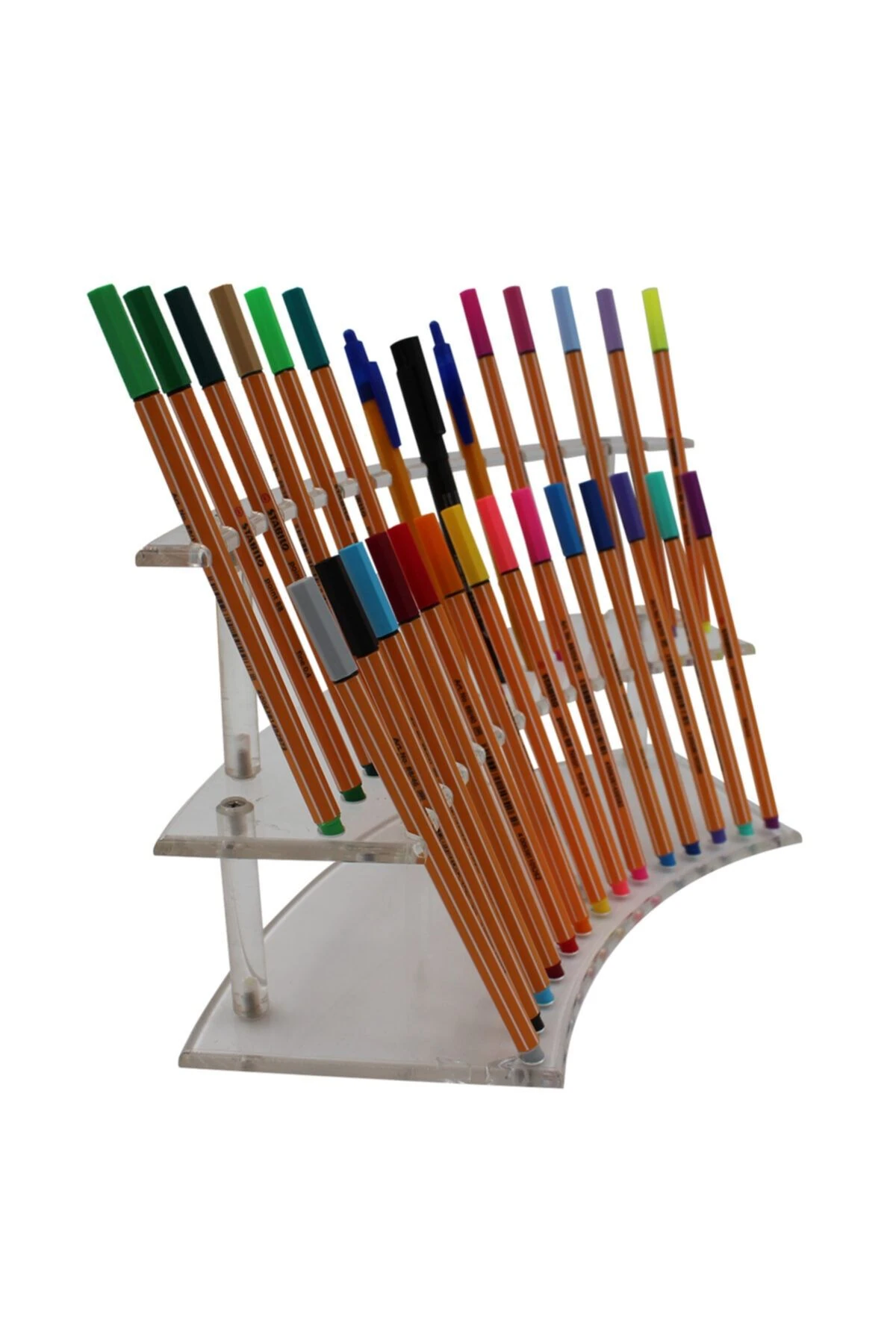 Kalem Standı Oval Pleksi 2 Kademe