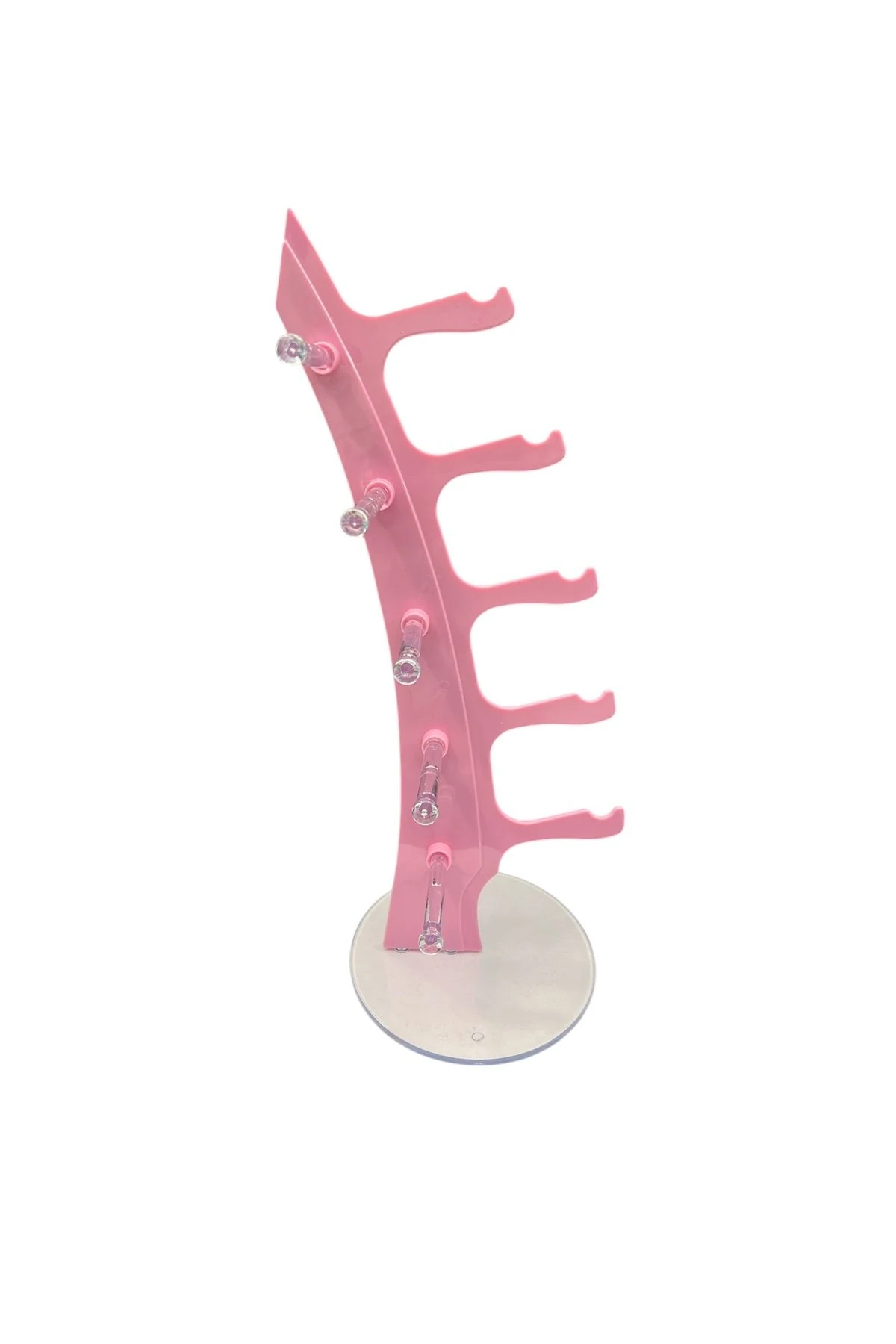 Gözlük Standı Masaüstü 5li Gözlük Organizeri Şeker Pembe