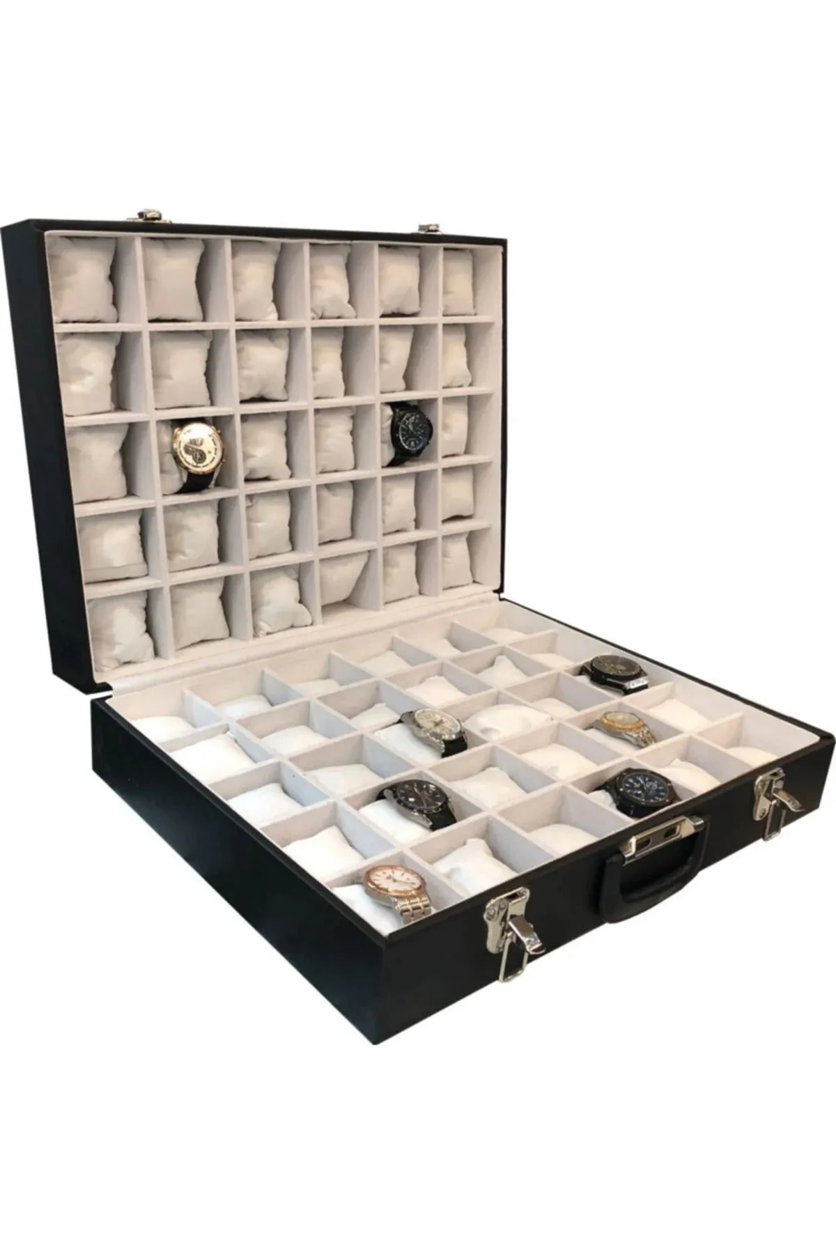 Saat Çantası 60'lı Siyah Içi Beyaz