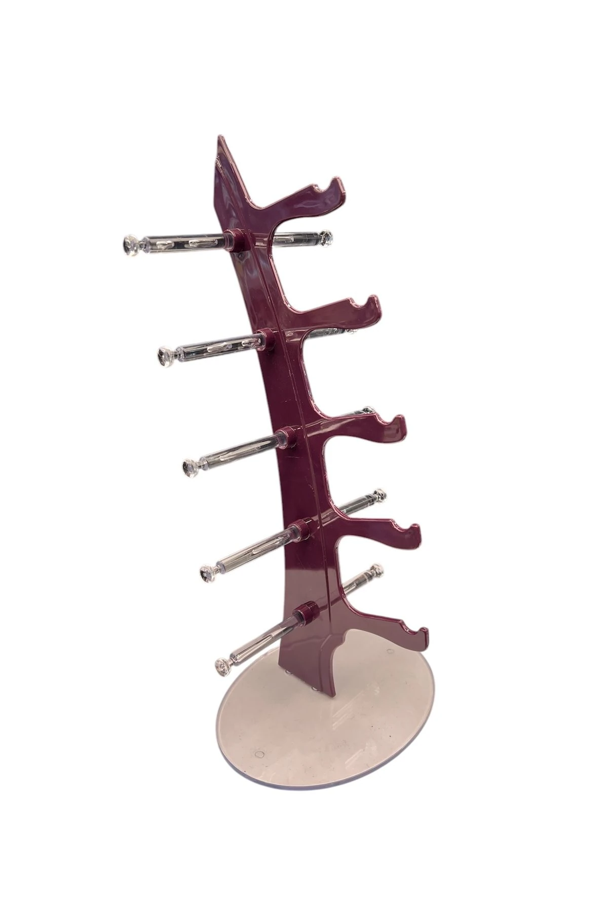 Gözlük Standı Yelken Model, 5 Gözlük Kapasiteli Teşhir Standı Mor