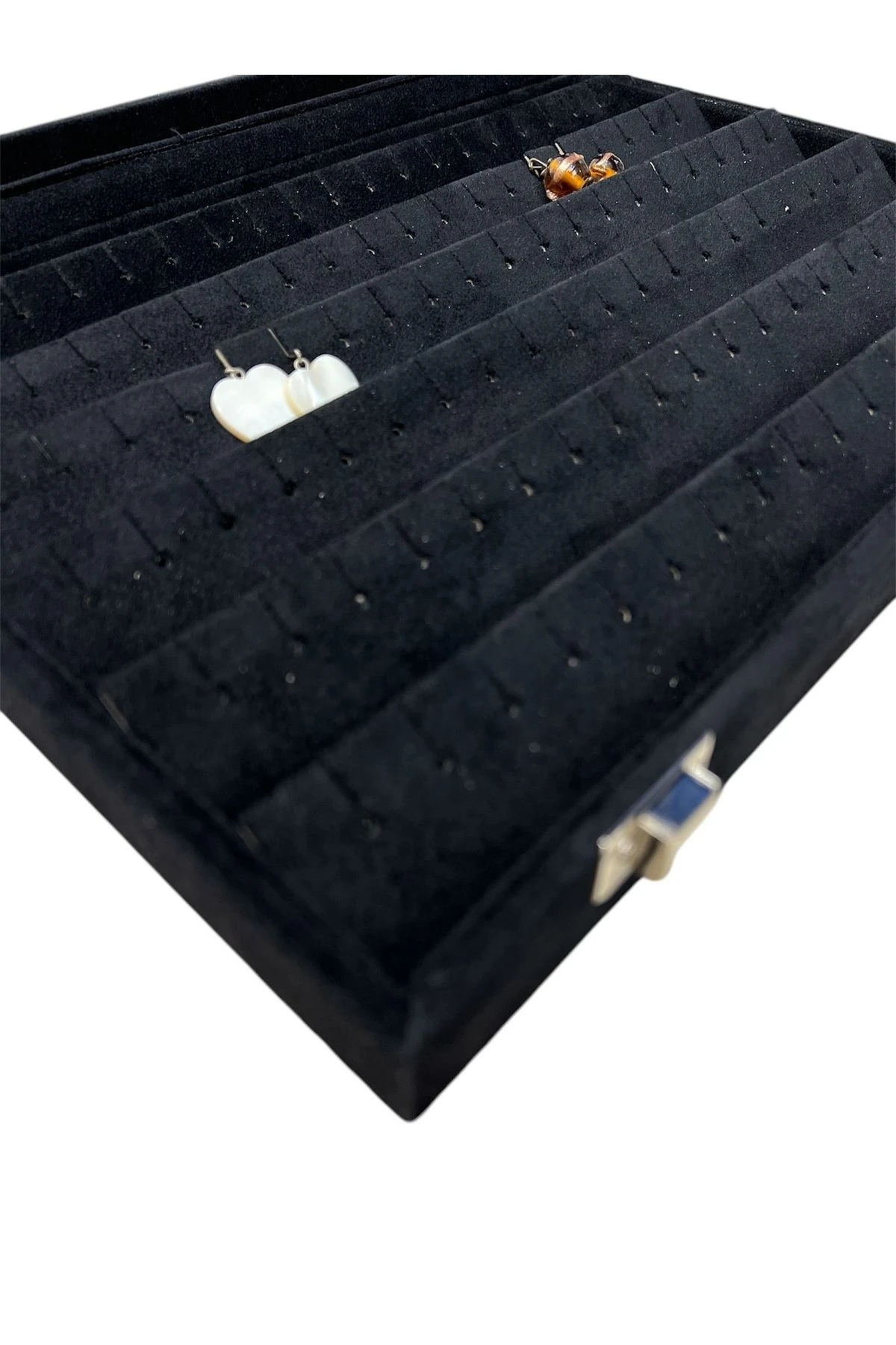 Küpe Kutusu Alcantara Siyah