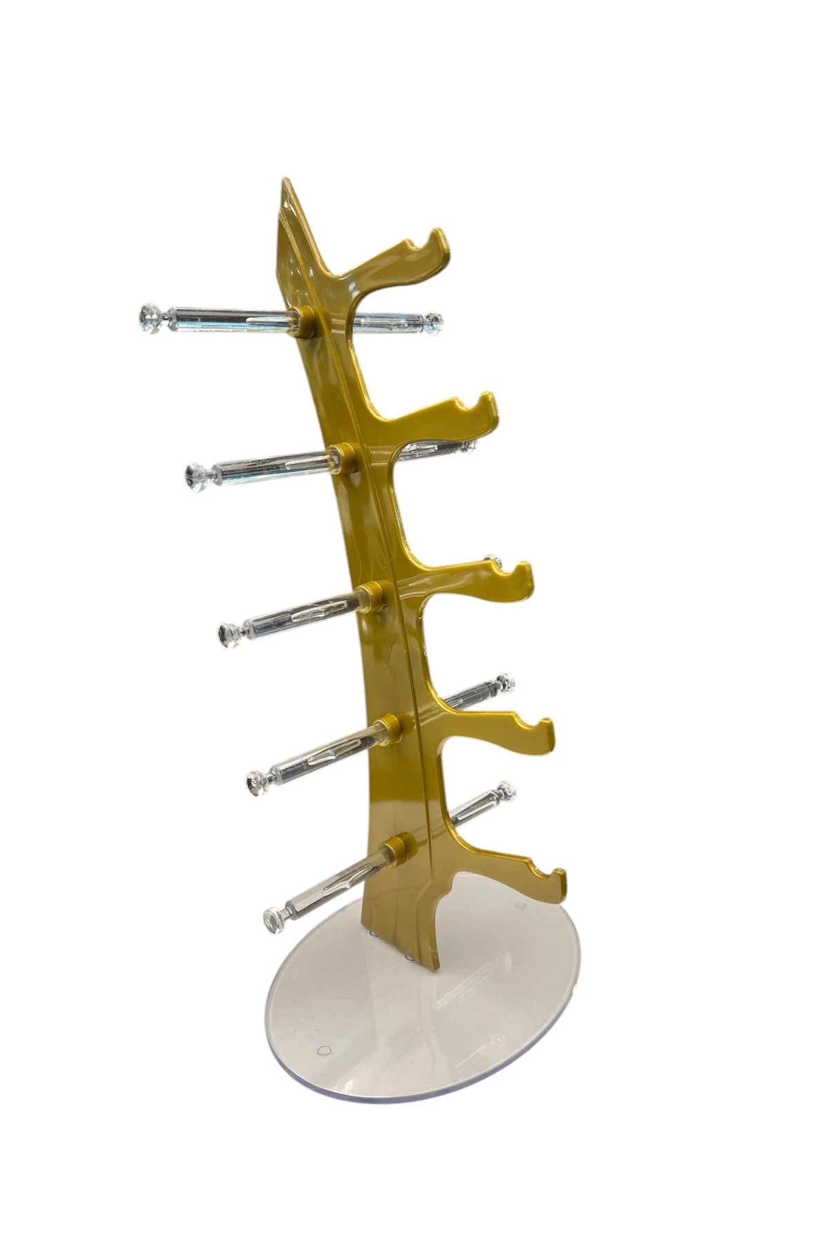 Gözlük Standı Yelken Model, 5 Gözlük Kapasiteli Standı Sedefli Gold