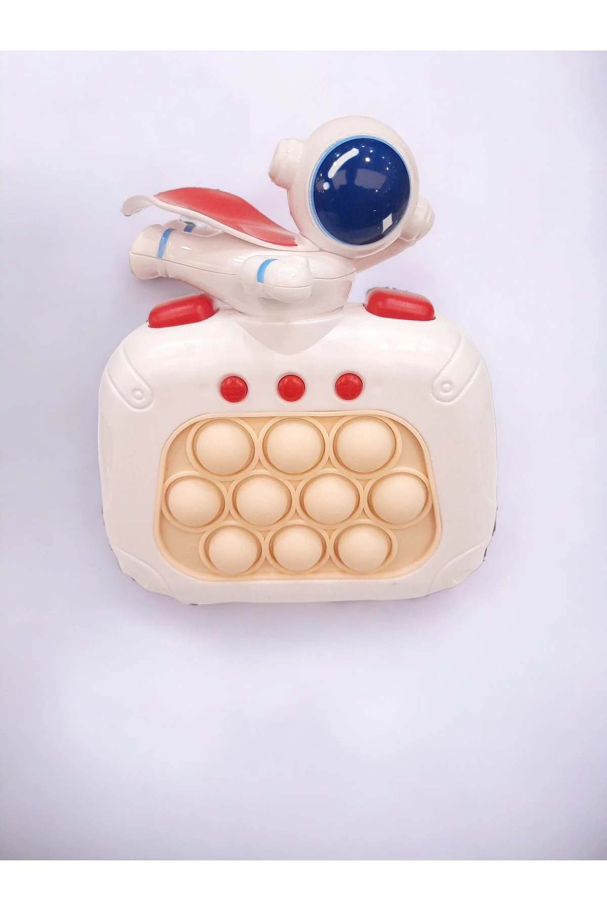 Çocuklara Yılbaşı Hediyesi, Eğitici Oyuncak, Elektronik Popit, Işıklı Oyuncak, Uçan Astronot Beyaz