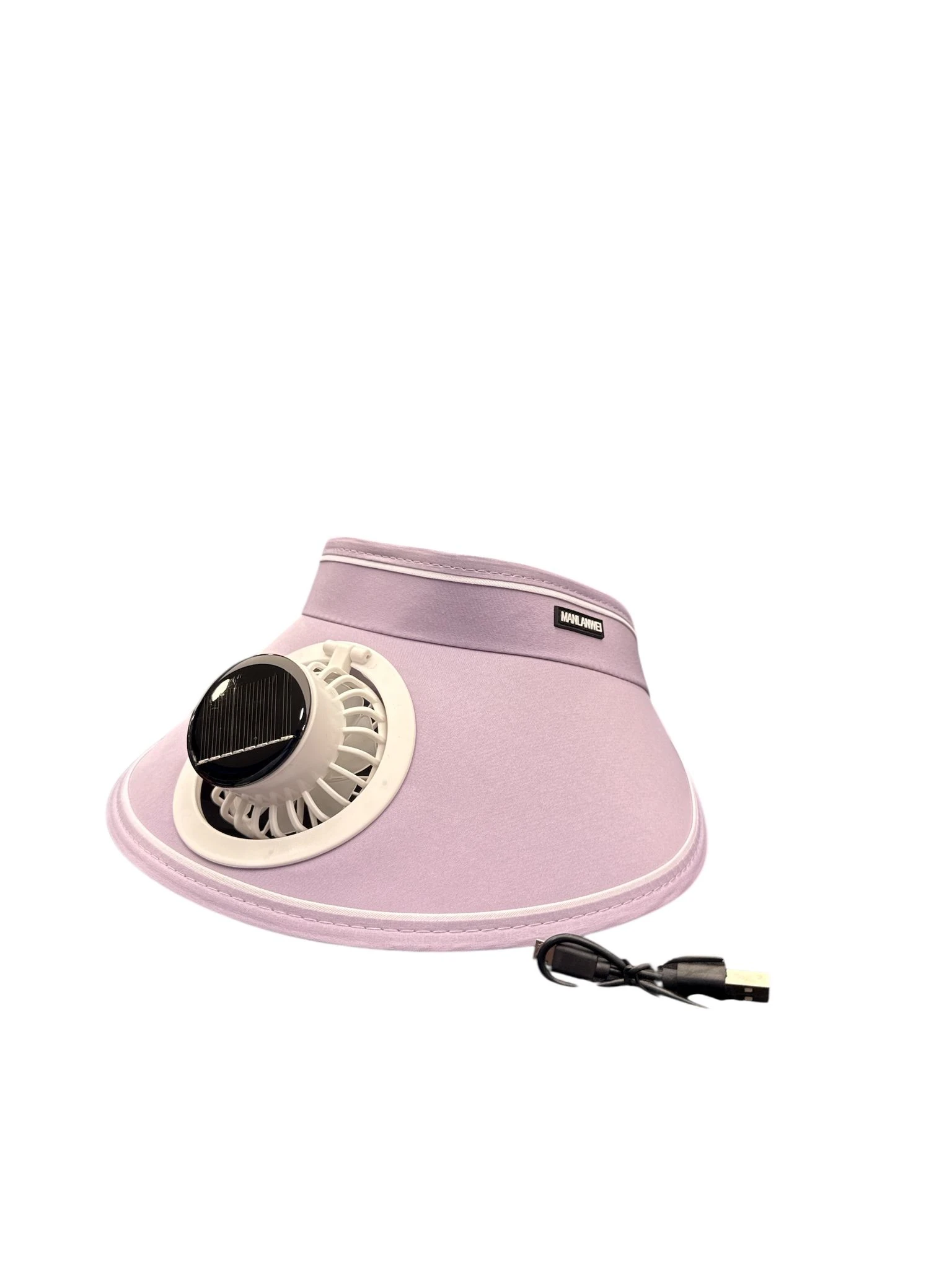 Güneş Enerjili Fanlı Şapka – Bayan Model- Ayarlanabilir, Serinletici Vizör Şapka, Pembe