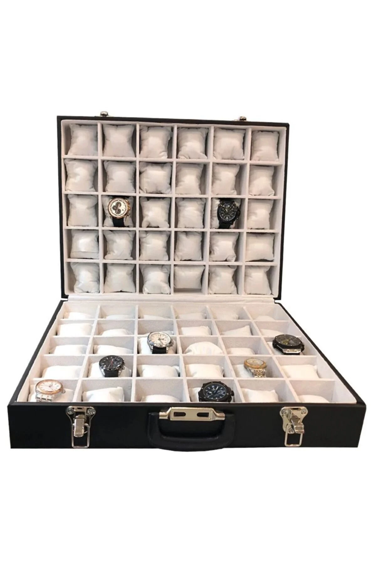 Saat Çantası 60'lı Siyah Içi Beyaz