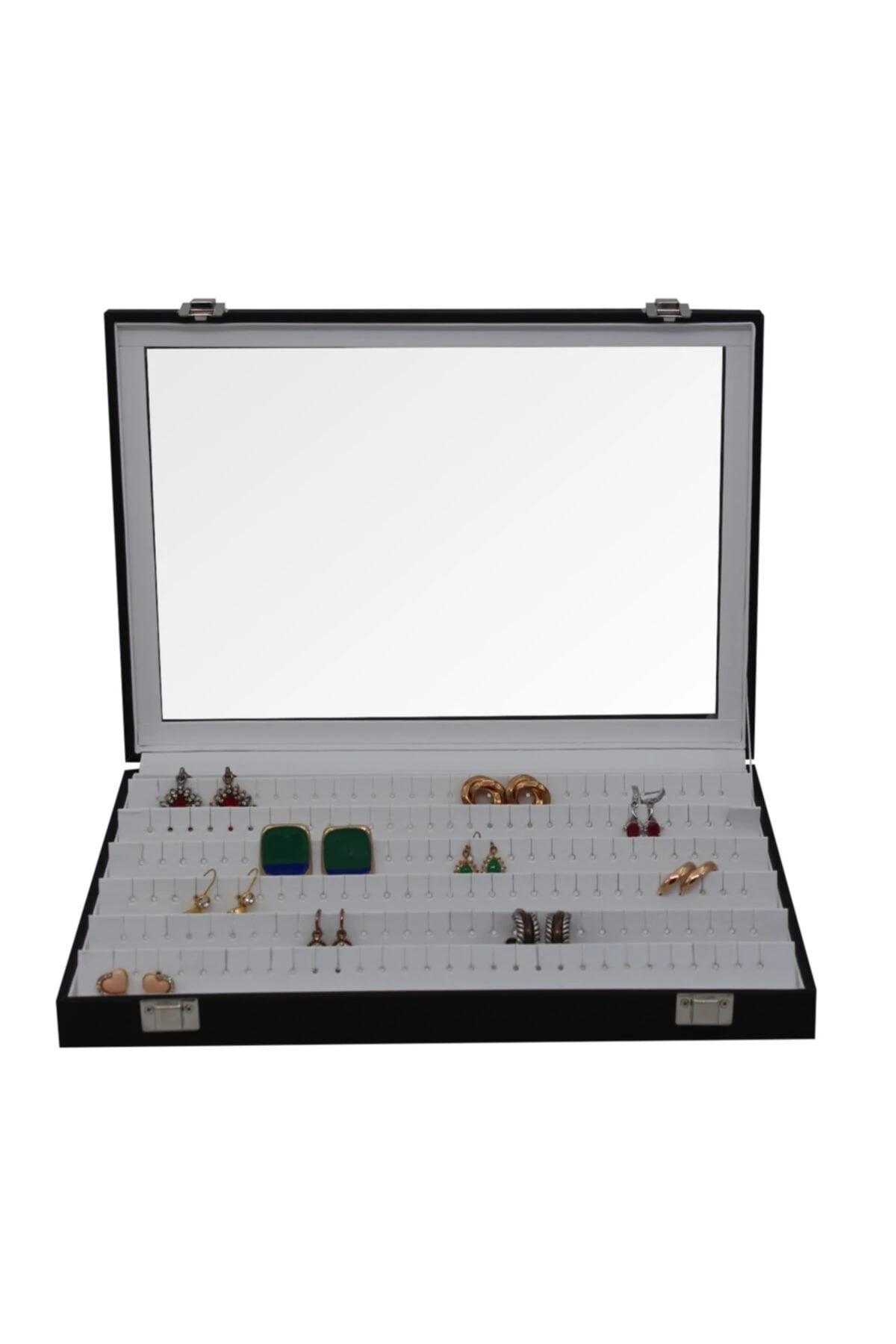 Küpe Kutusu Siyah Içi Beyaz