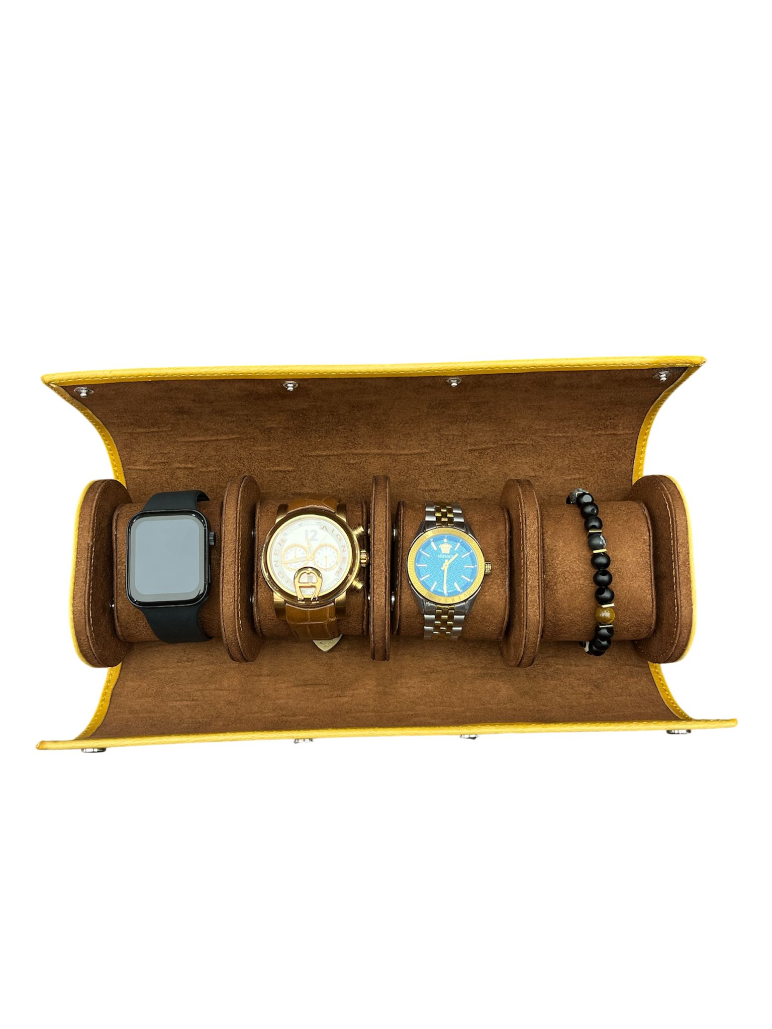 Saat Kutusu Seyahat Model ÇıtÇıtlı Camel Renk