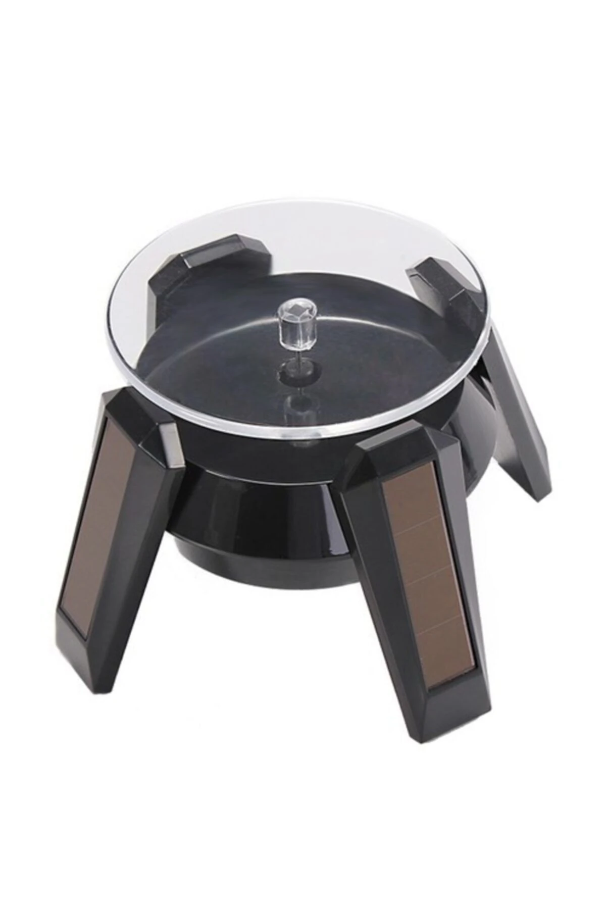 Güneş Enerjili Ledli Dönerli Stand Ufo Model Siyah