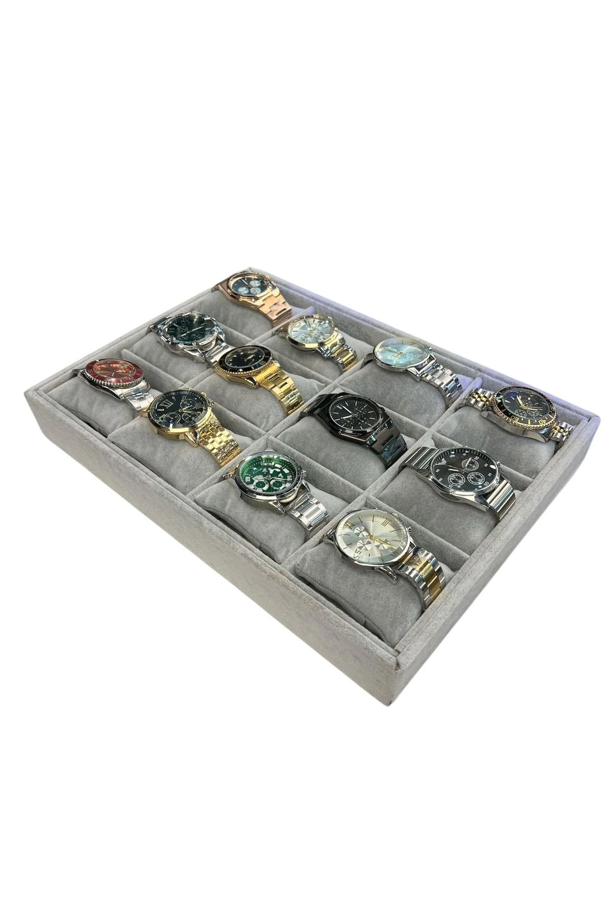 Saat Ve Bileklik Tablası 12'li GRİ