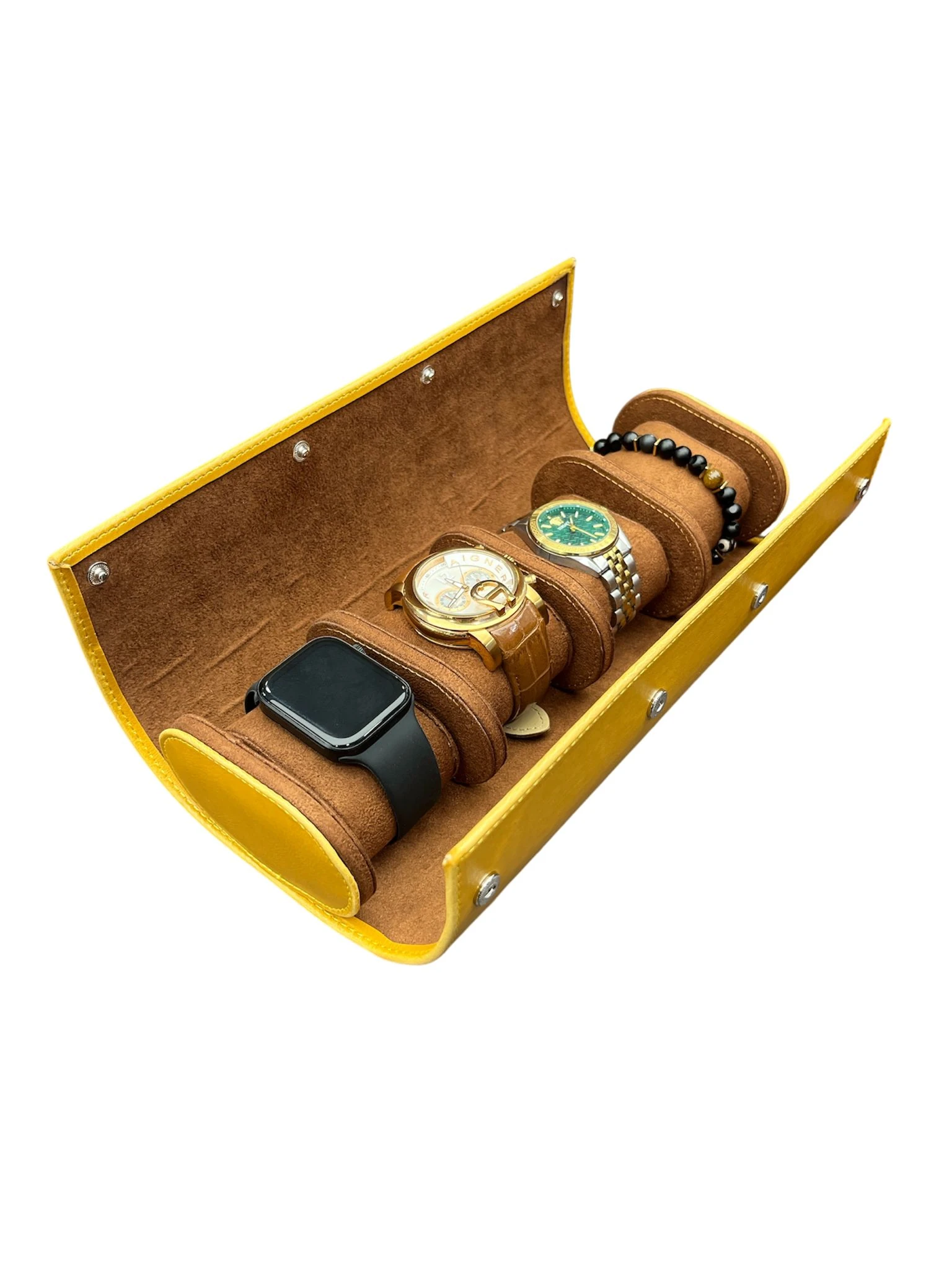 Saat Kutusu Seyahat Model ÇıtÇıtlı Camel Renk