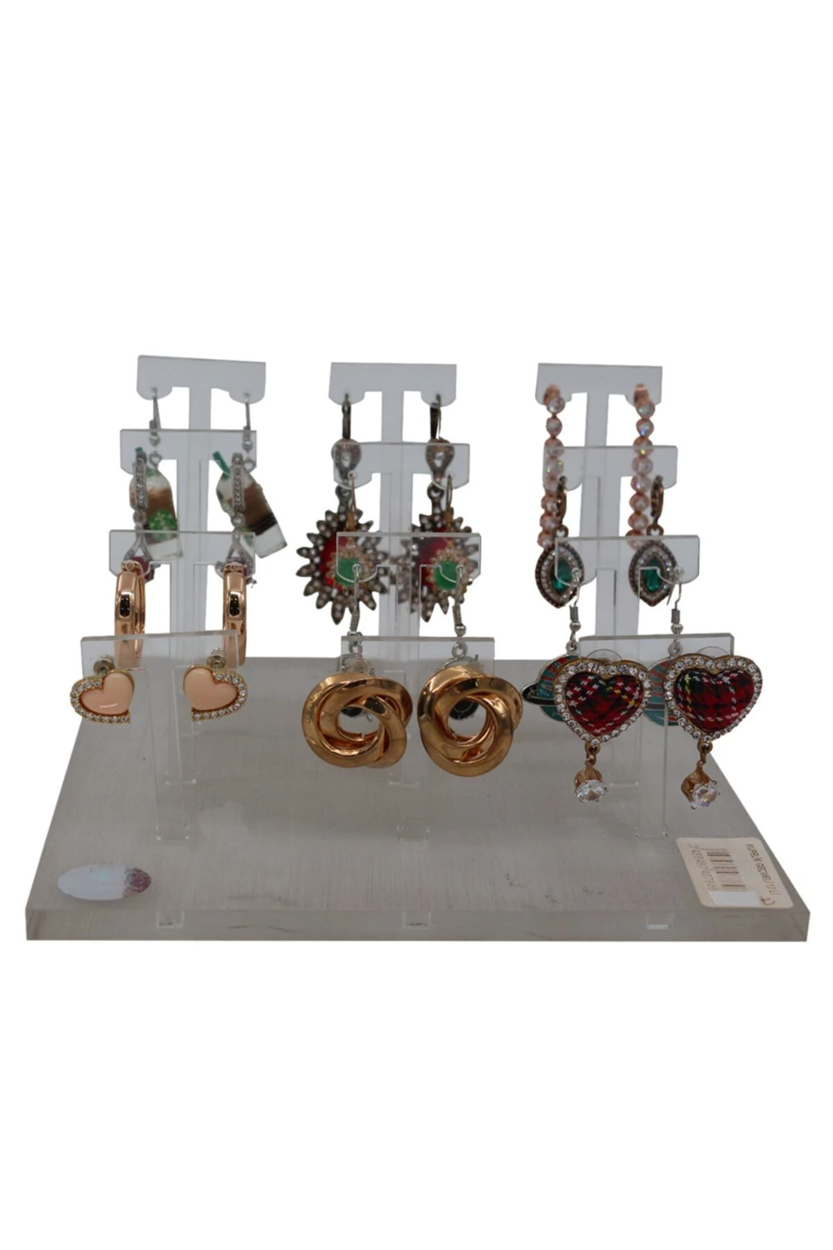 Küpe Standı Pleksi 12'li Geçmeli