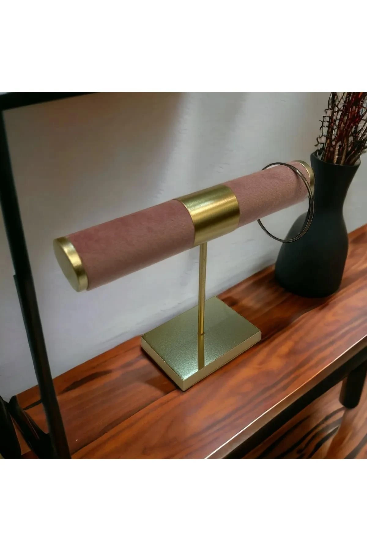 Takı Standı İnce Tekli Silindir Pembe