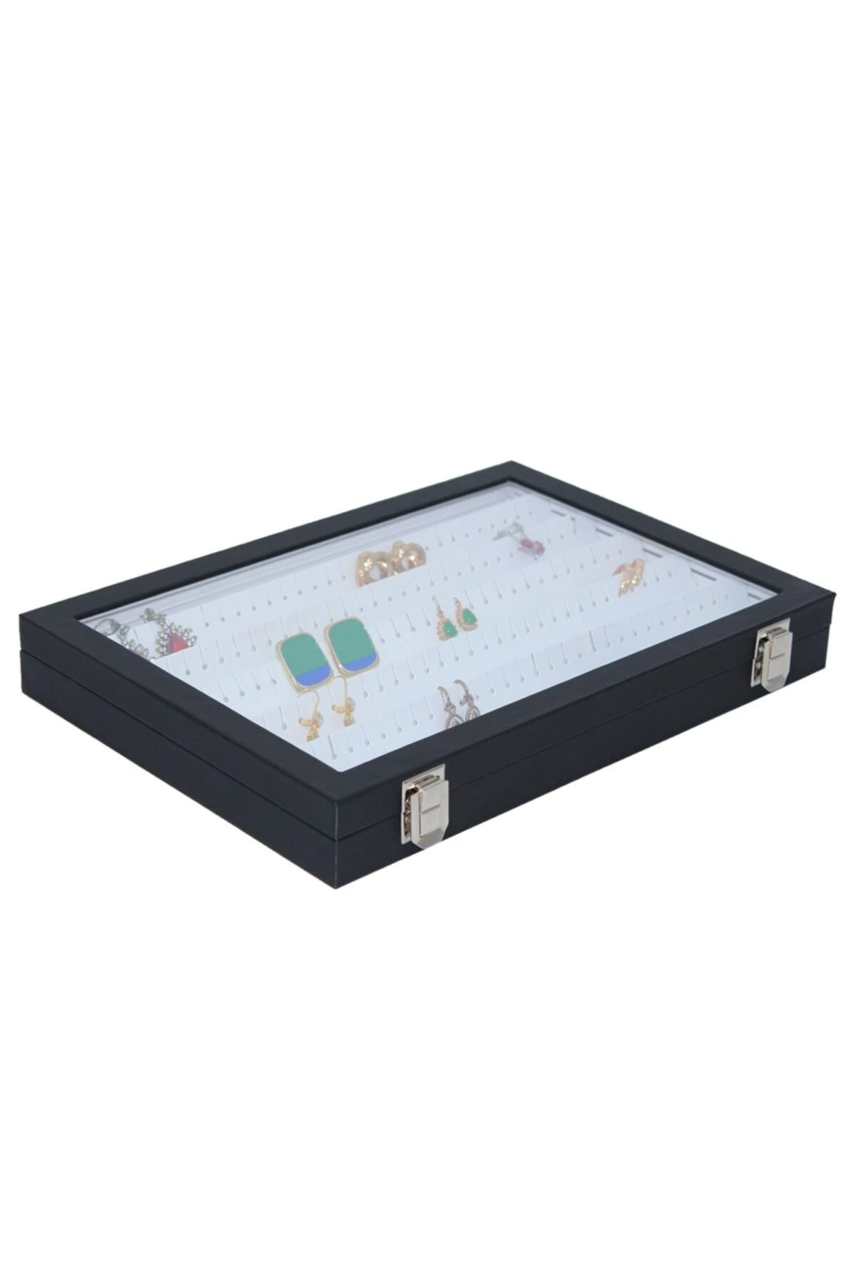 Küpe Kutusu Siyah Içi Beyaz