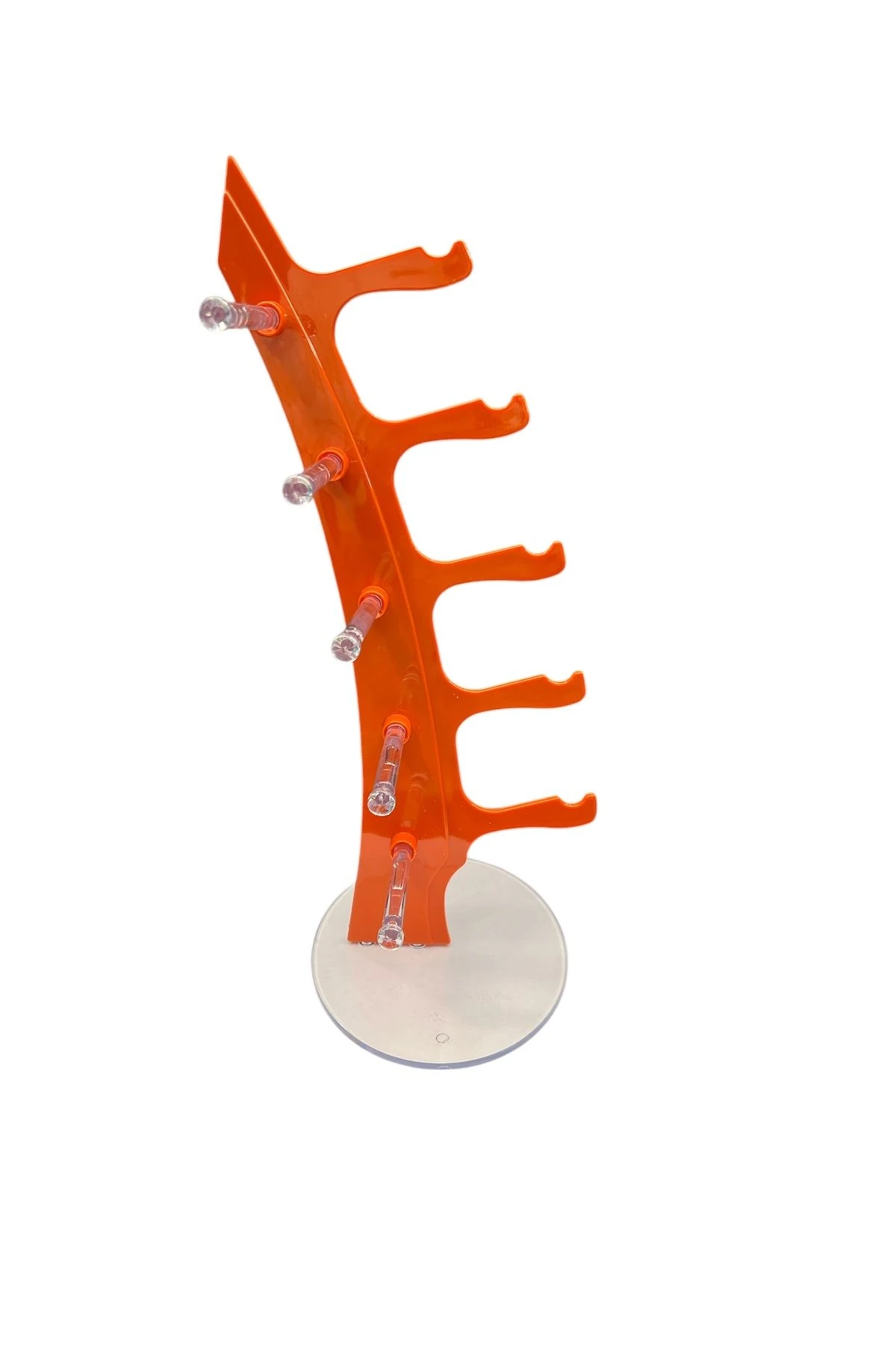 Gözlük Standı Masaüstü 5li Gözlük Organizeri Turuncu