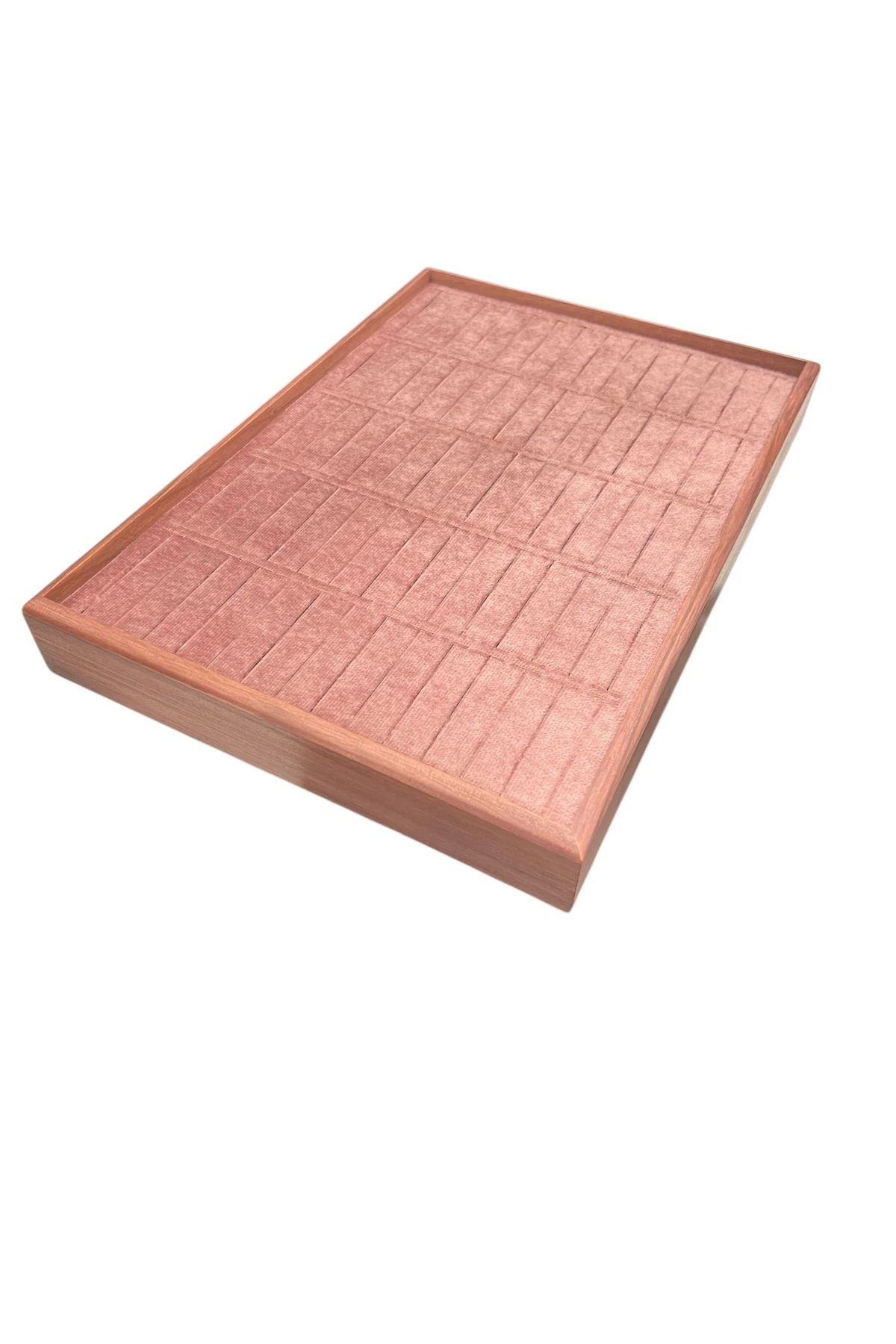 Kelepçe Bilezik Teşhir Tablasi Ahşap Çerçeveli (34,5x24,5x4,5cm) Pembe