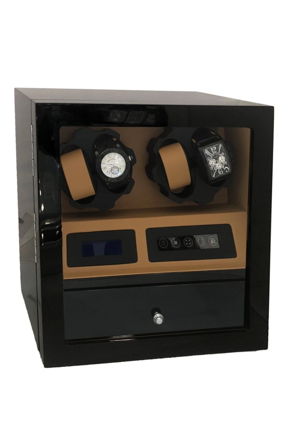 Otomatik Saat Kurma Kutusu, 4+6, siyah