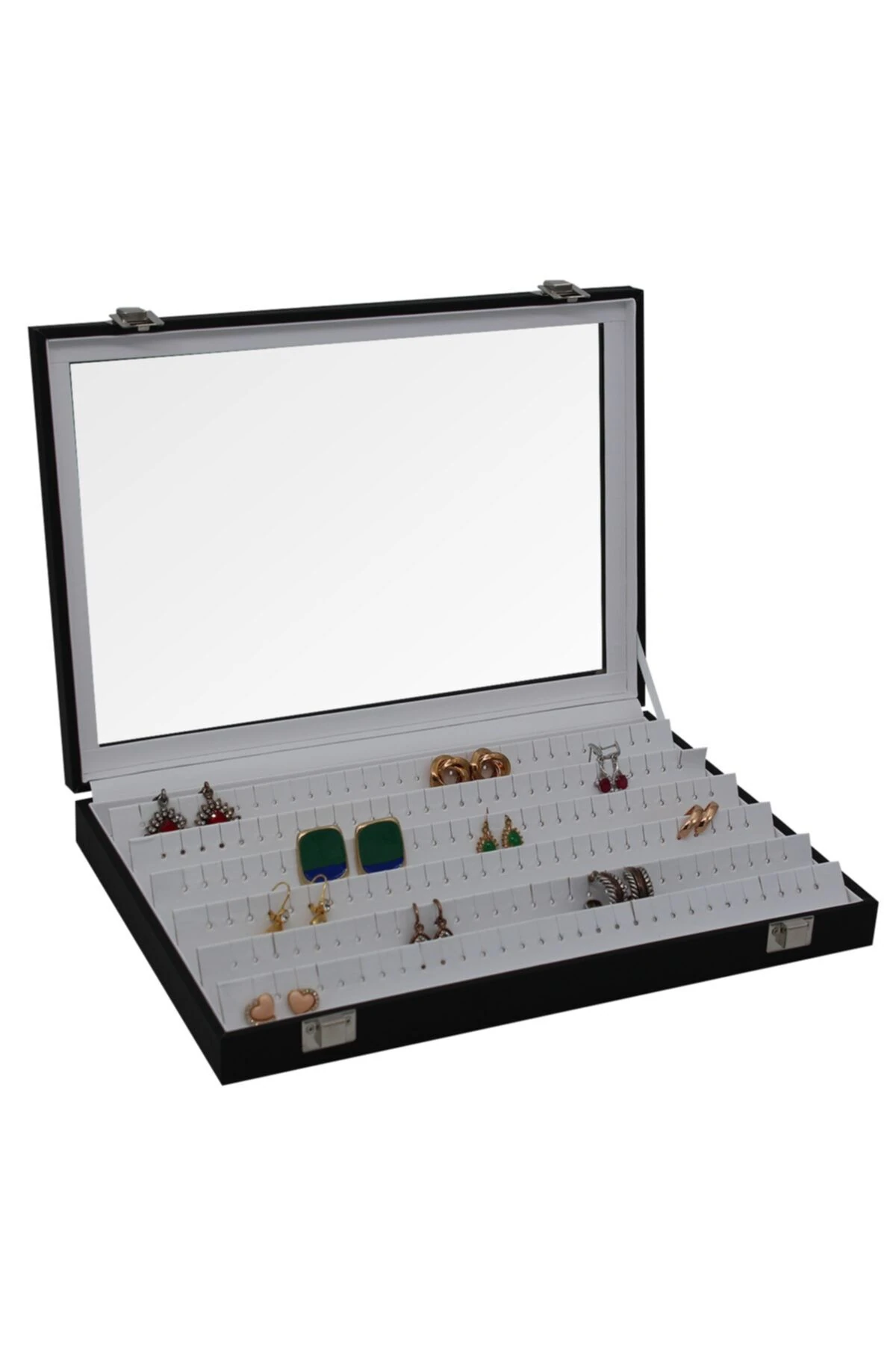 Küpe Kutusu Siyah Içi Beyaz