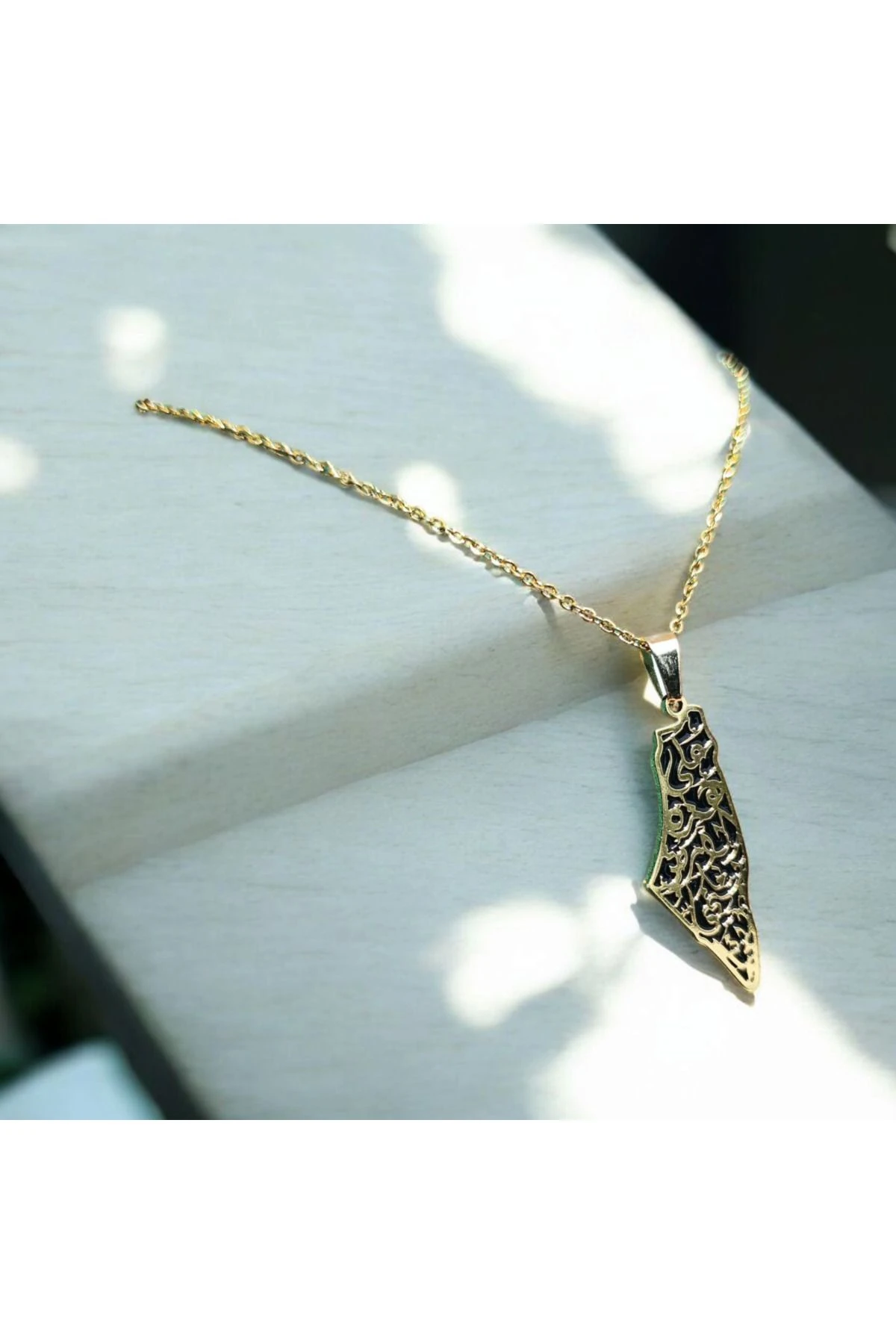 Filistin Haritalı ve Temalı Özel Tasarım Kolye