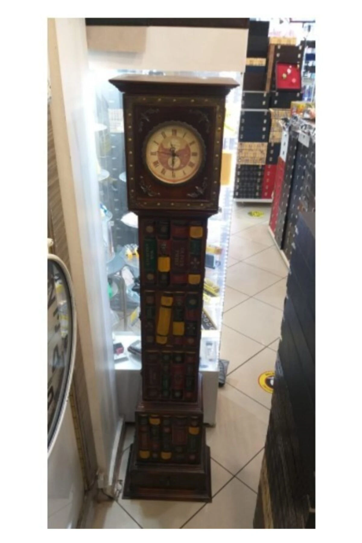 Özel El Yapımı Antik Dekoratif Ayaklı & Dolaplı Saat