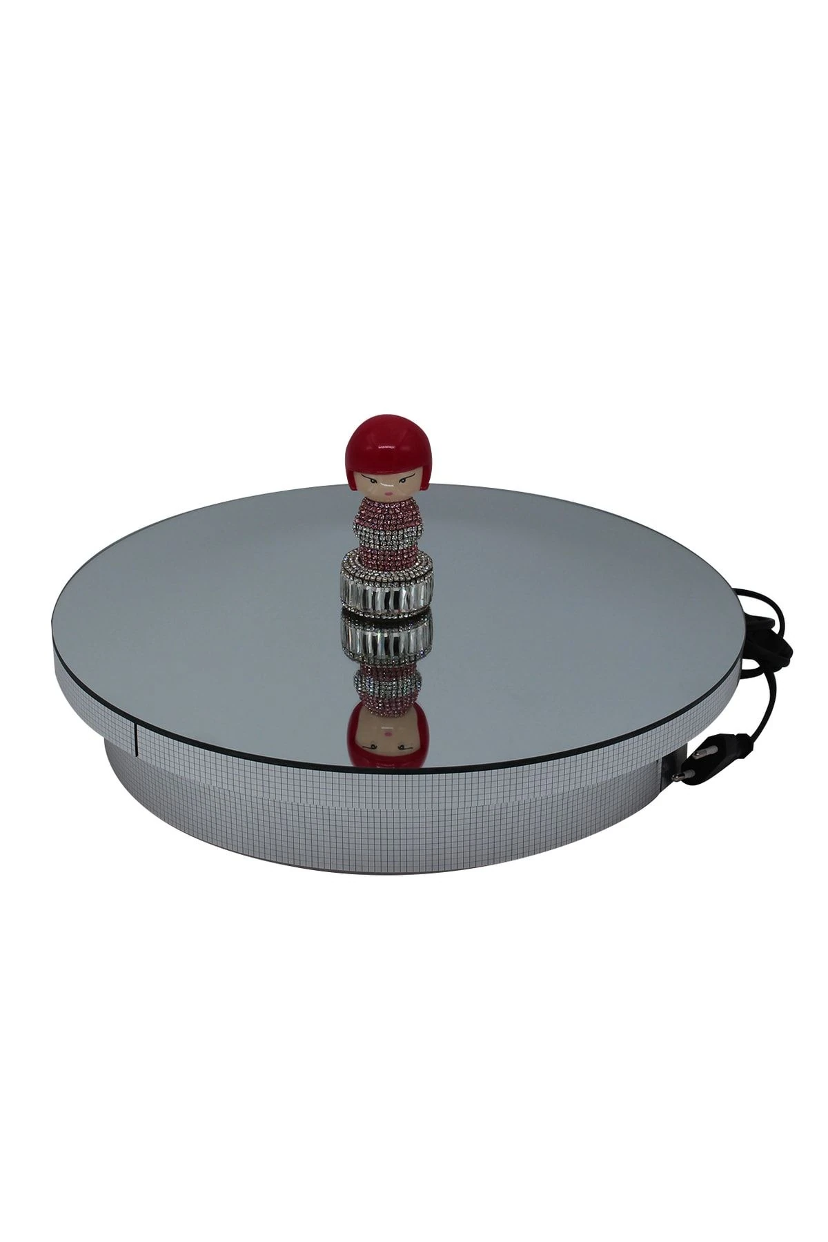 Dönen Stand Aynalı Elektrikli Silver Büyük