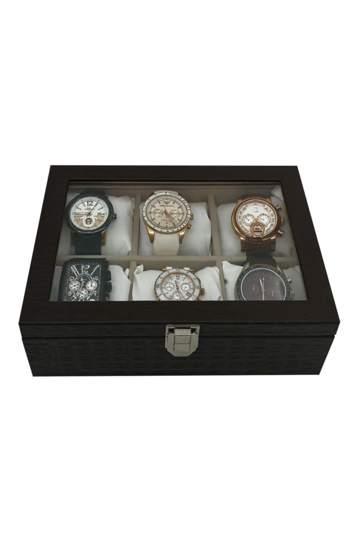 Saat Kutusu 6'lı Kroko Kahve
