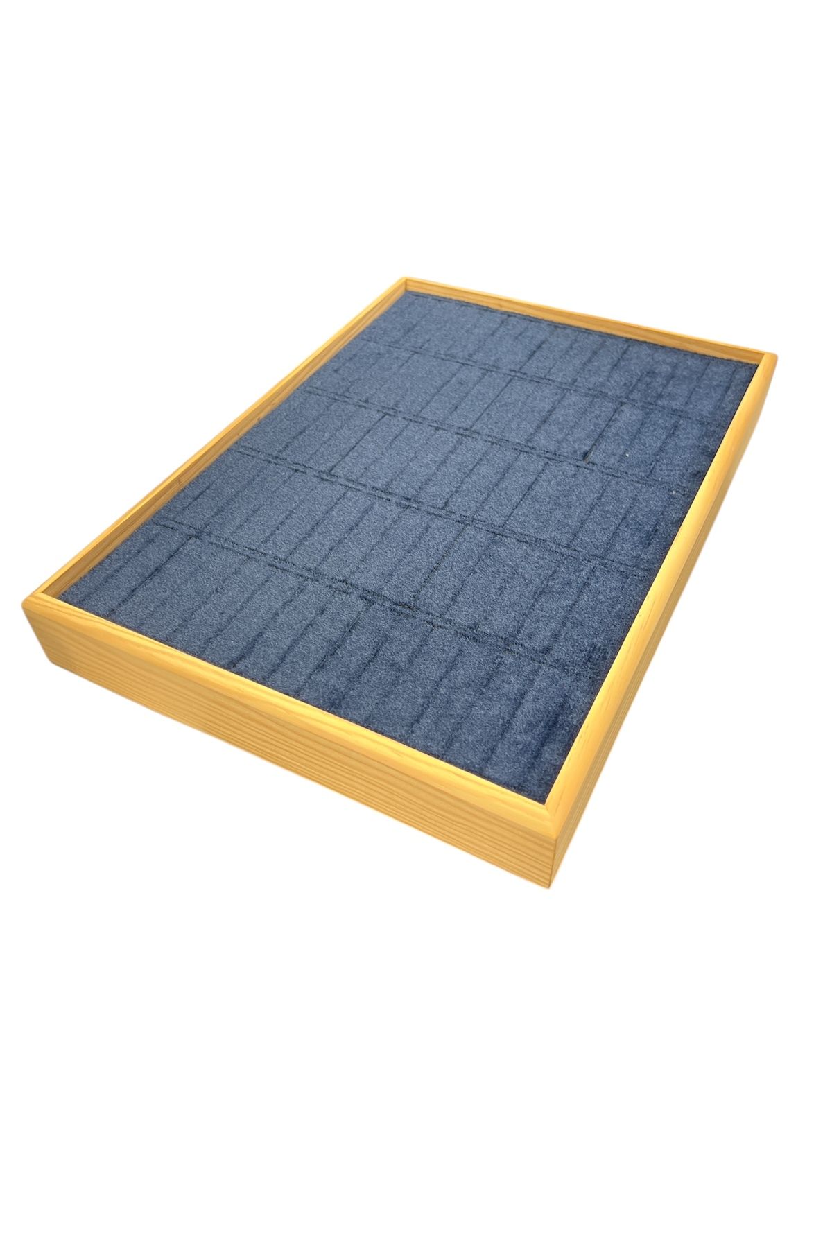 Kelepçe Bilezik Teşhir Tablasi Ahşap Çerçeveli (34,5x24,5x4,5cm) Ahşap Lacivert