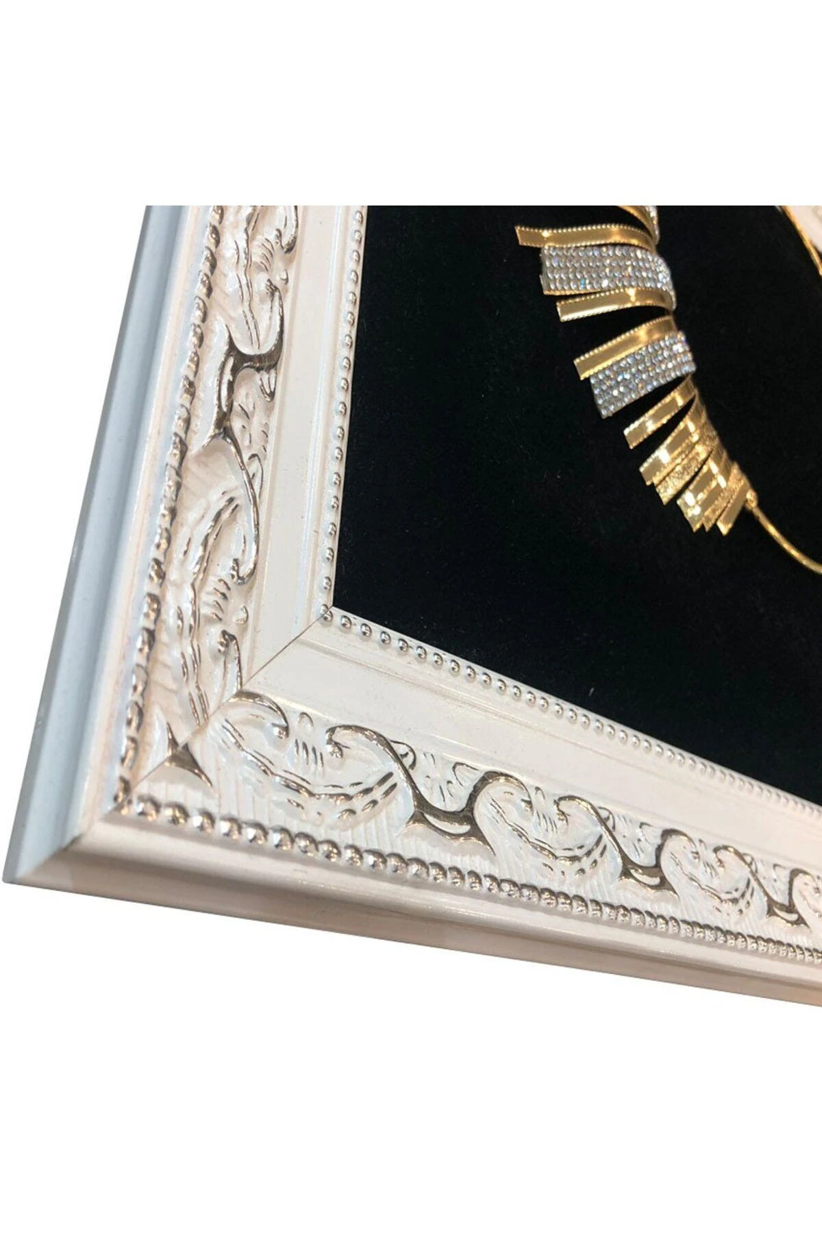 Çerçeve Takı Standı Maun Beyaz