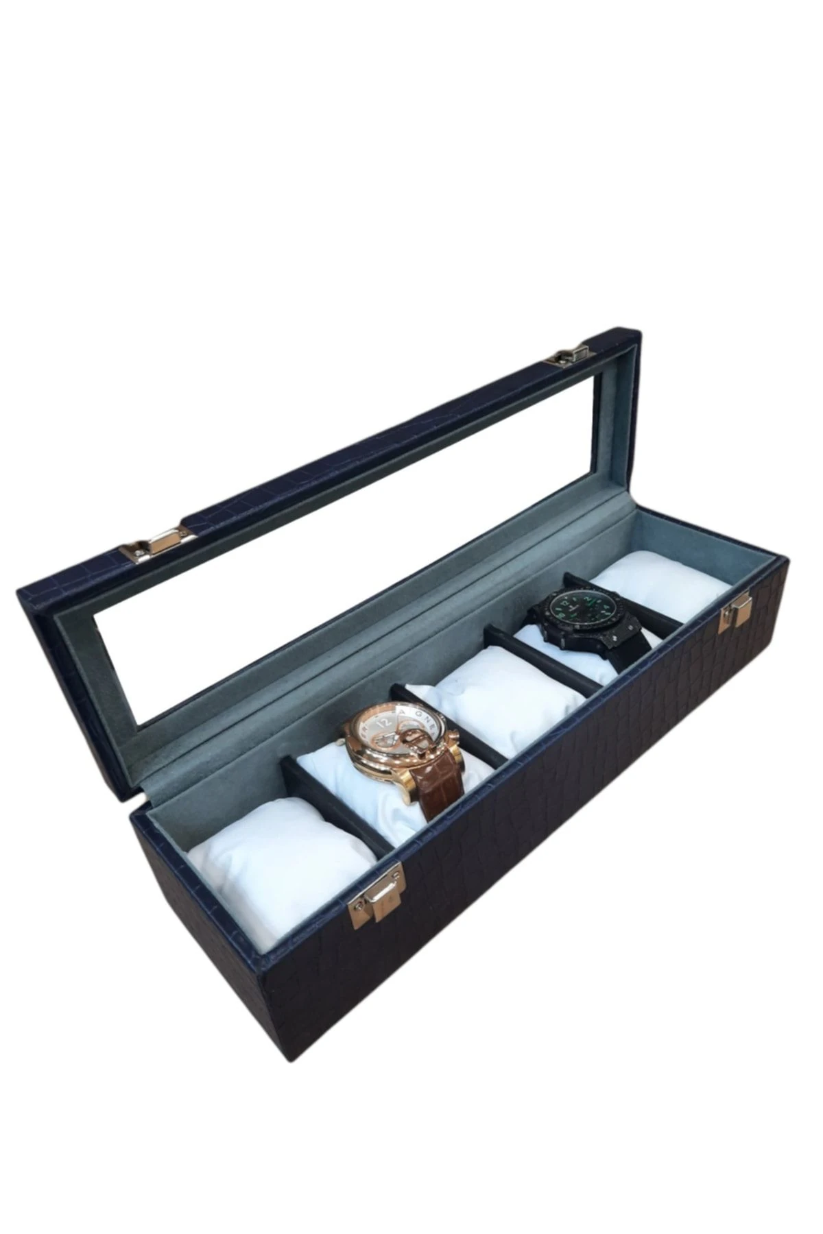 Saat Kutusu 5'li Lacivert Kroko