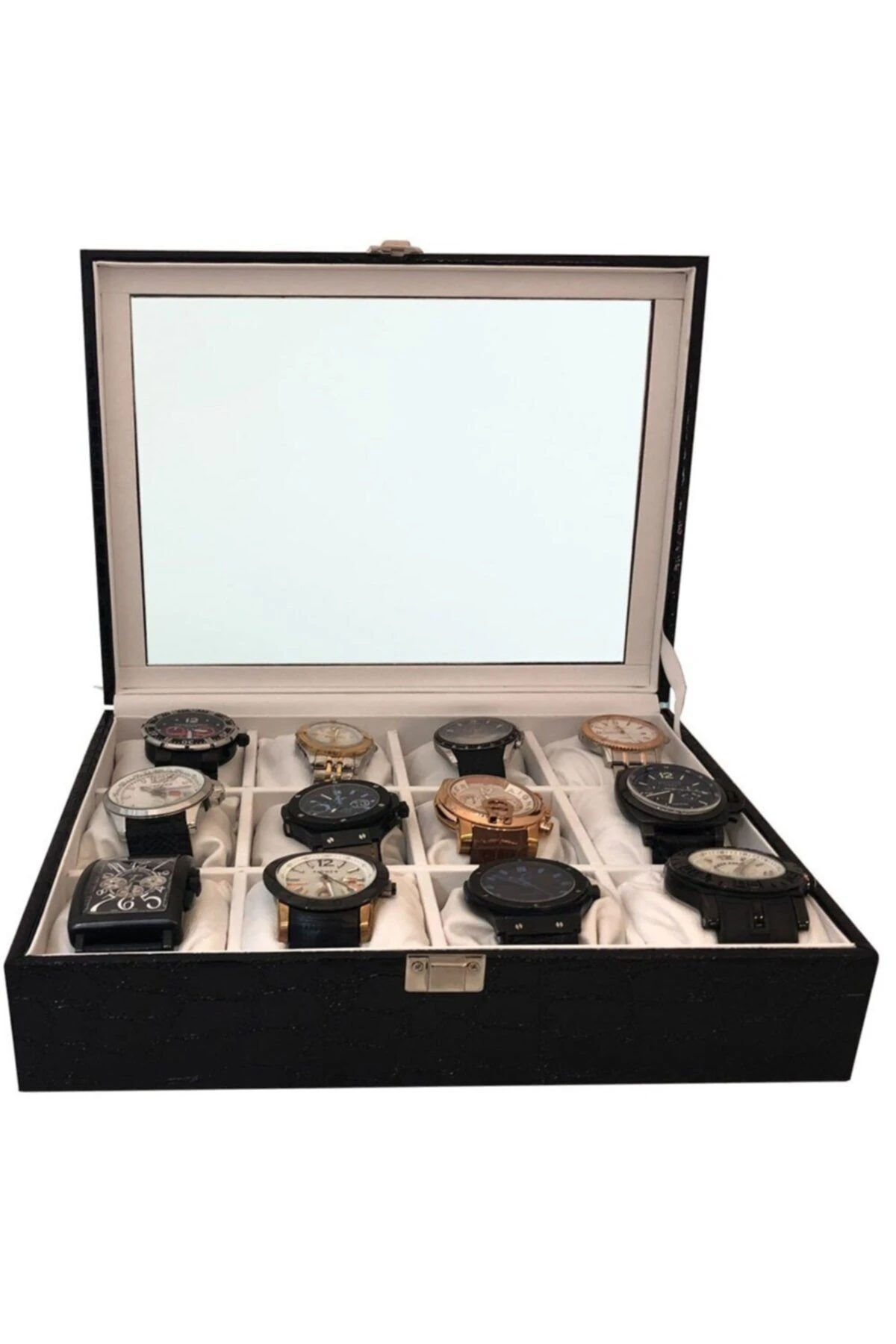 Saat Kutusu 12'li Rugan Siyah