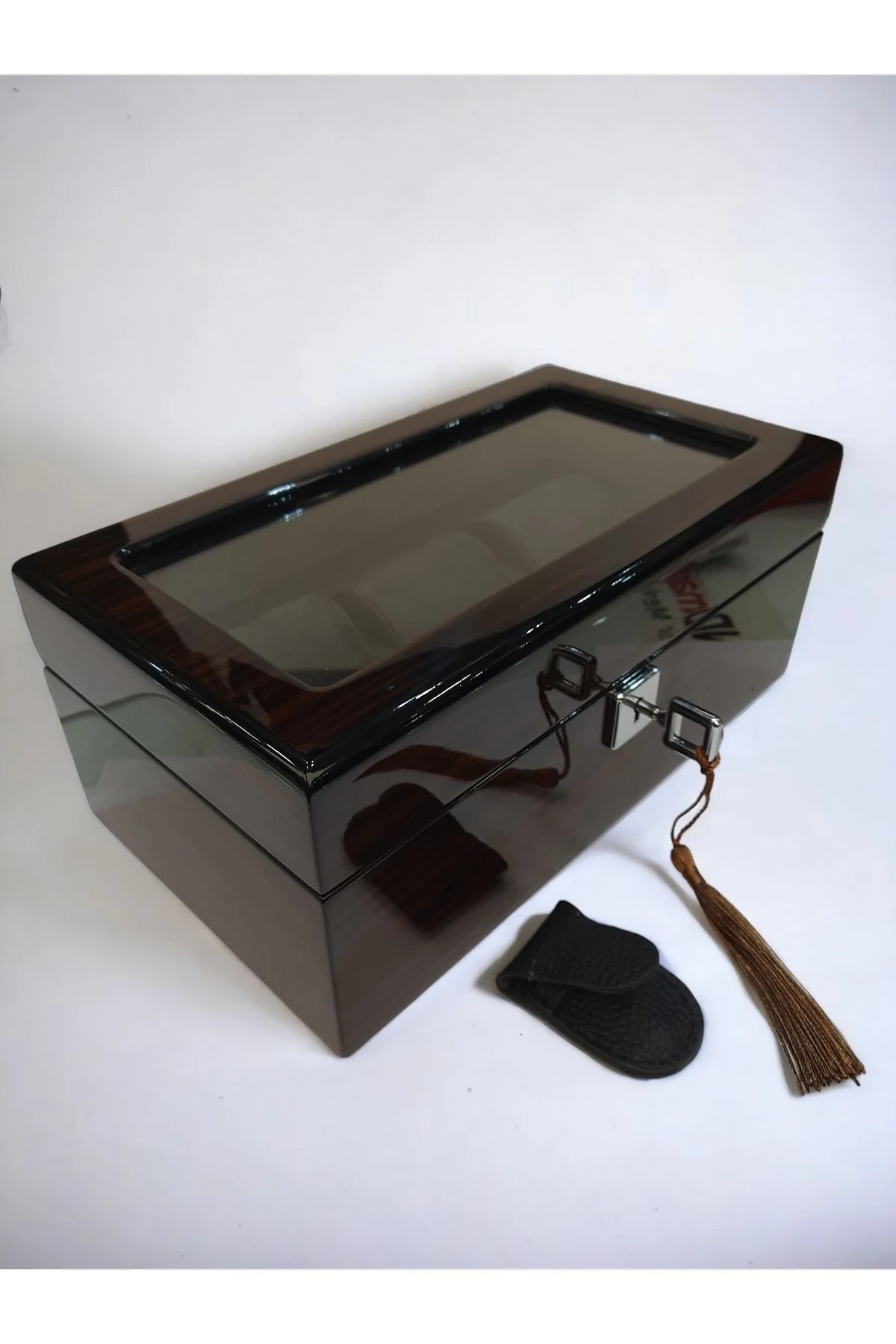 Saat Kutusu Özel Üretim Ahşap Damarlı Model 3'lü