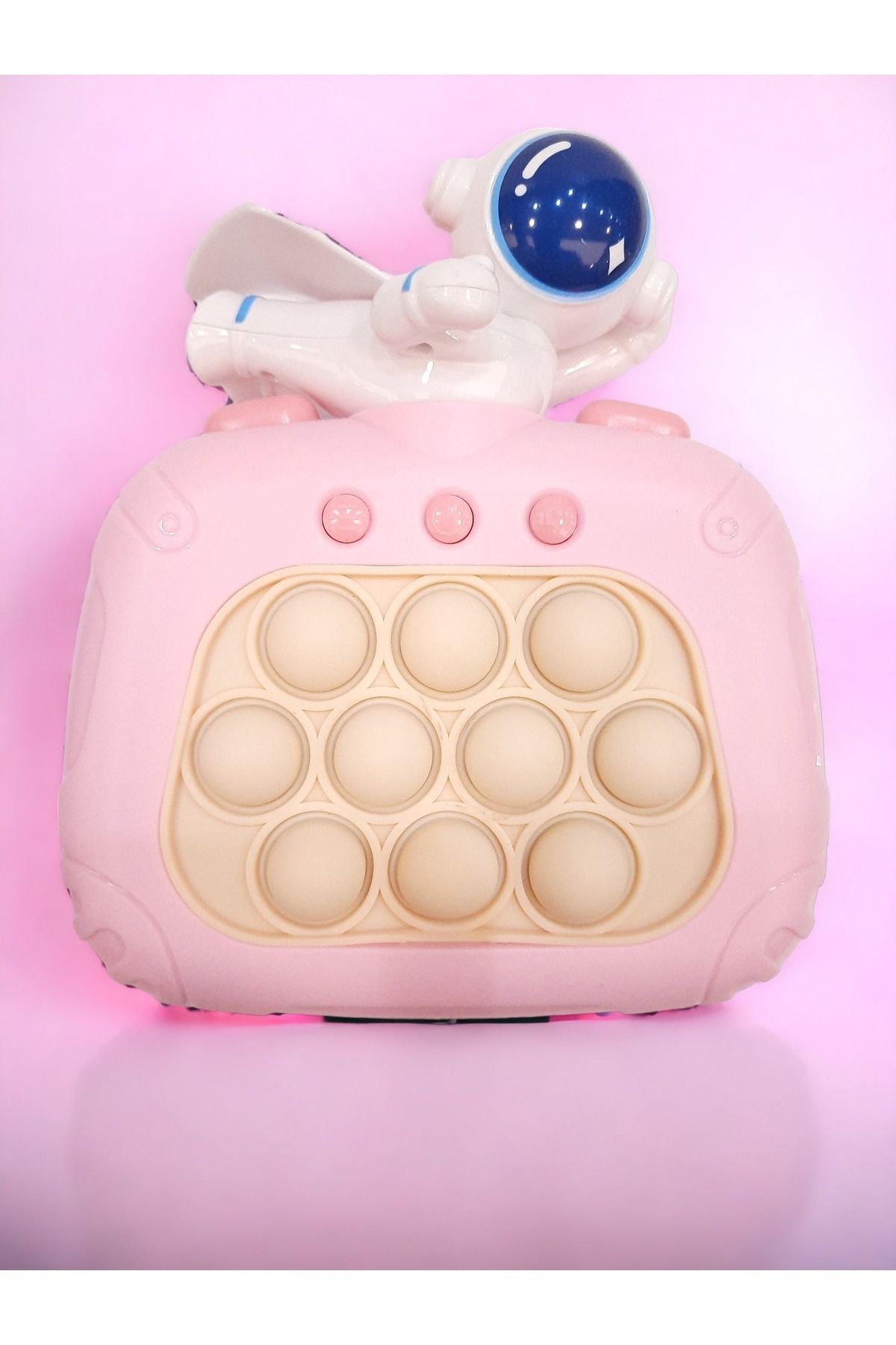 Elektronik Popit, Quick Push Konsol Uçan Astronot Model Pembe
