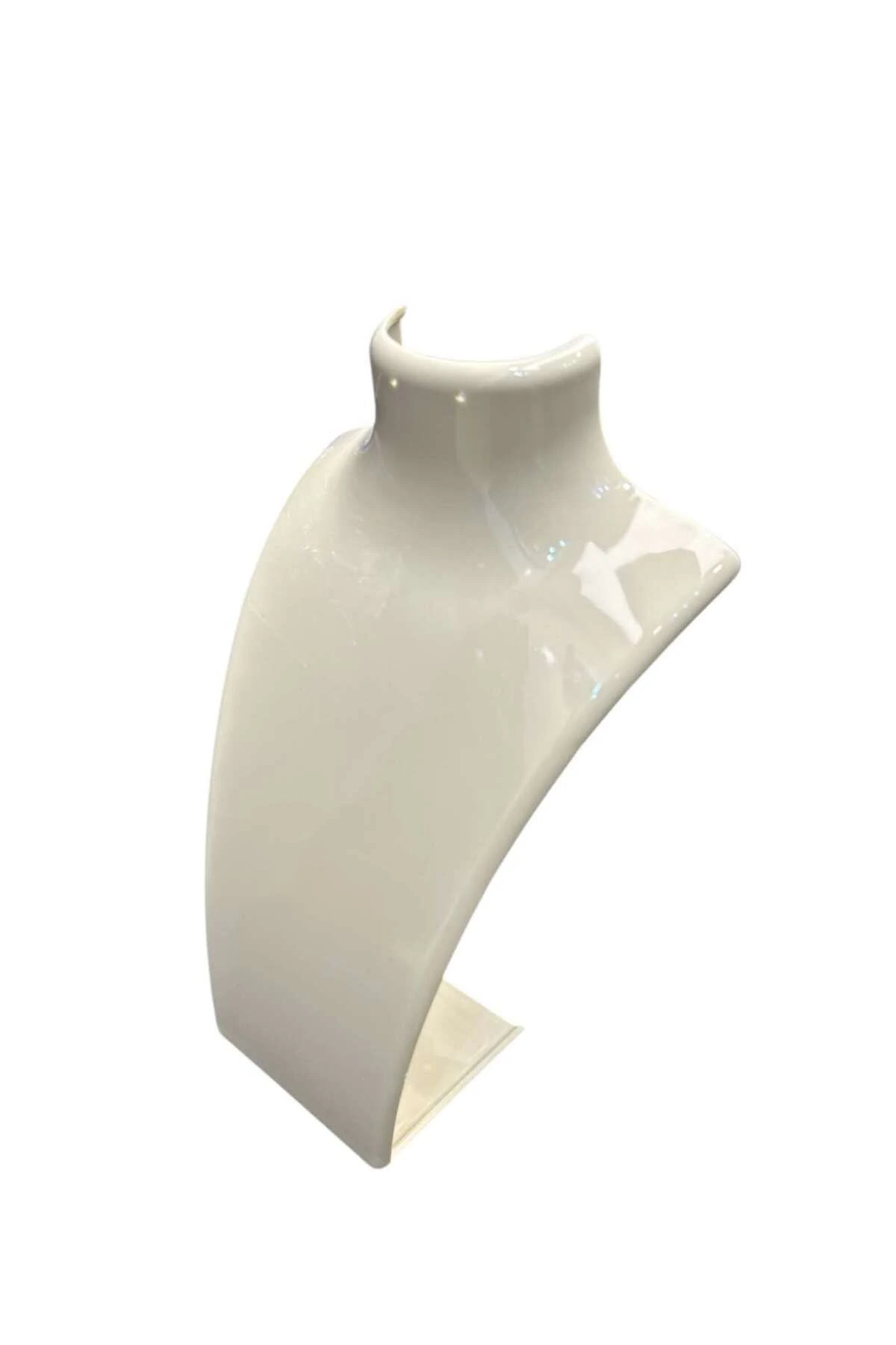 Kolye Standı Akrilik -Takı Teşhir ve Saklama Standı Krem 19x30 cm