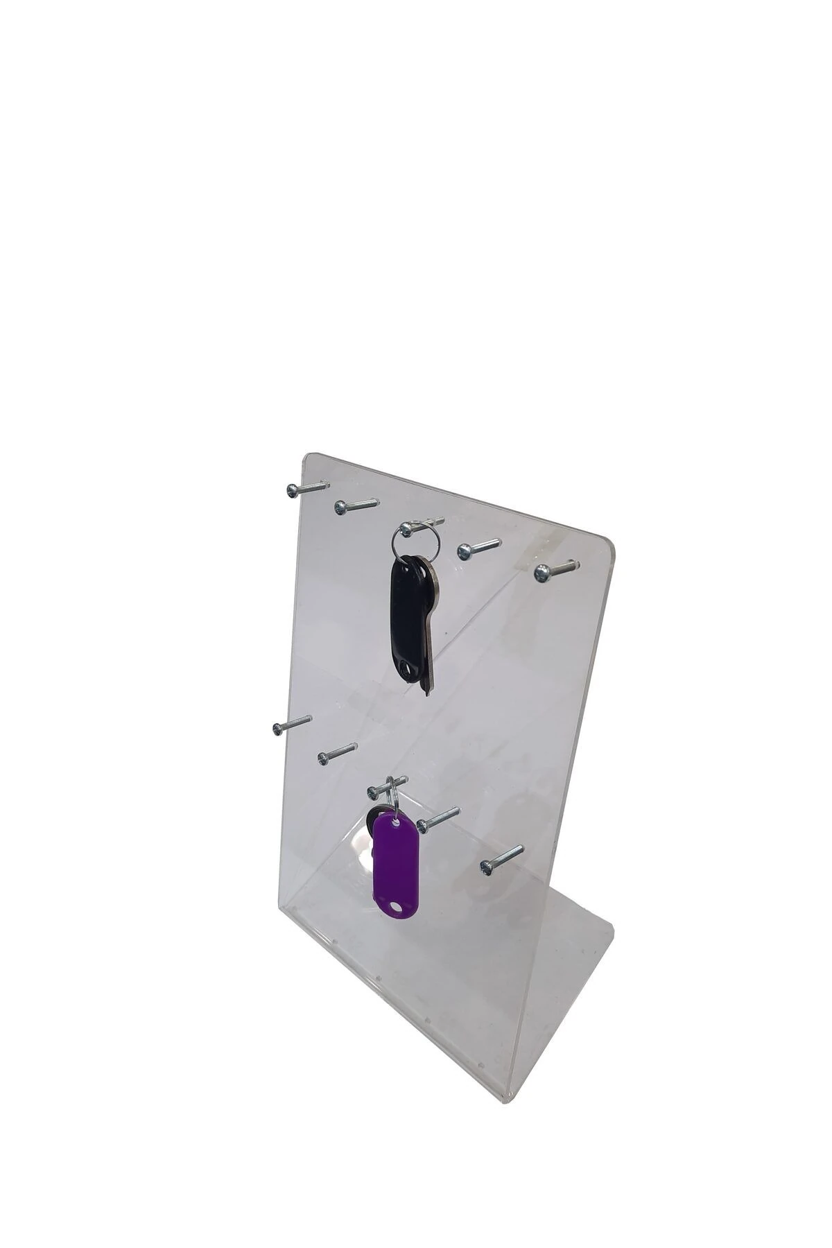 Anahtarlık Standı Pleksi 10 Pimli Şeffaf