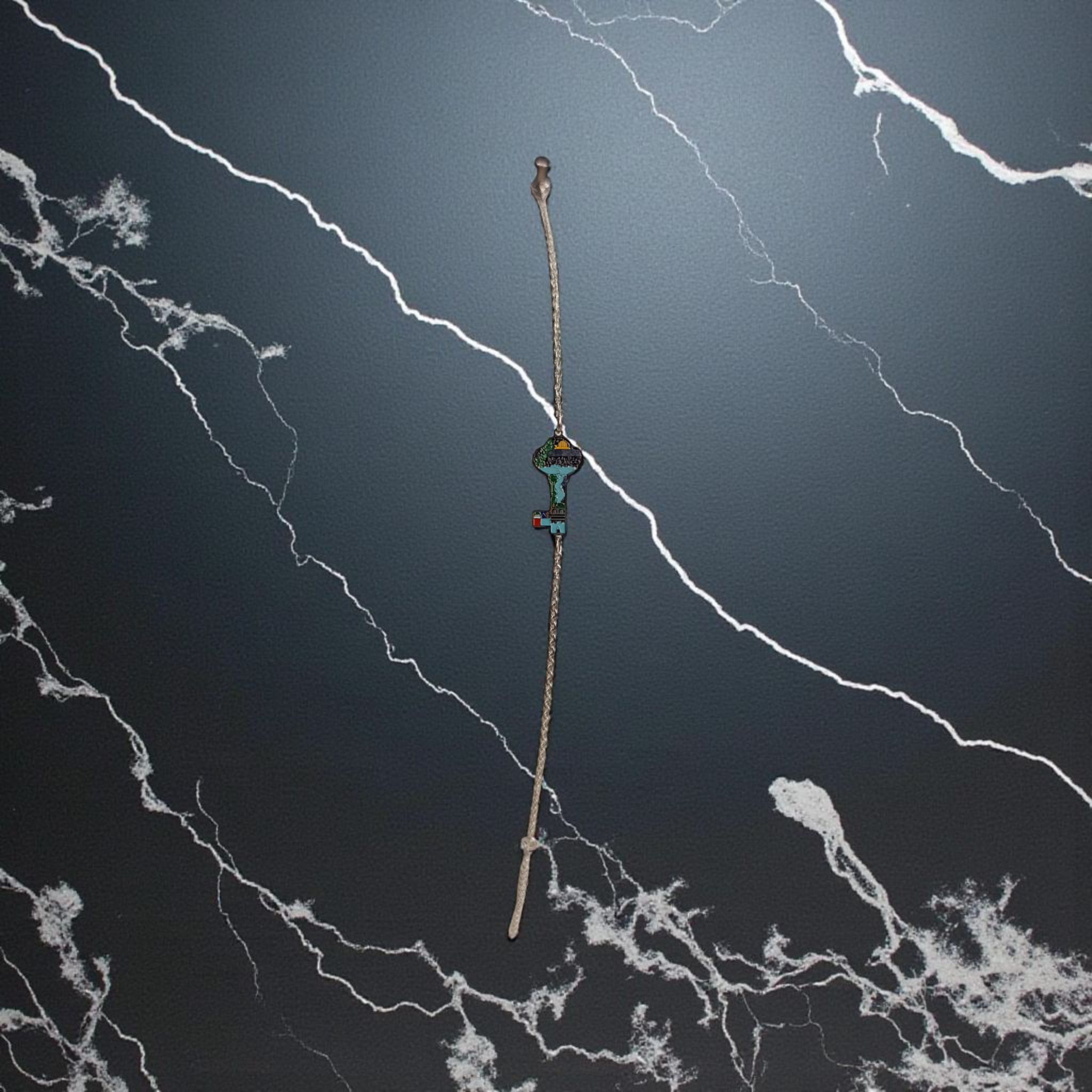 Filistin Temalı Anahtar Figürlü Bileklik – Özel Tasarım Anlamlı Takı