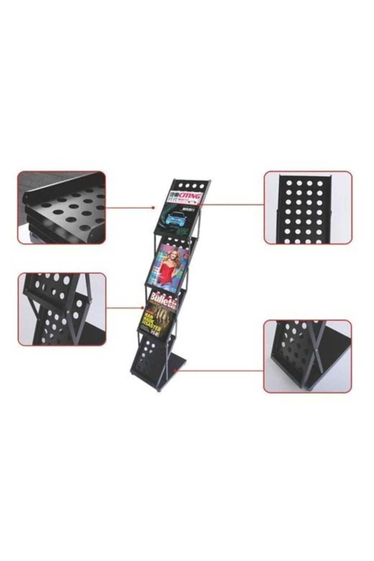 Broşür Standı Metal Katlanır Model