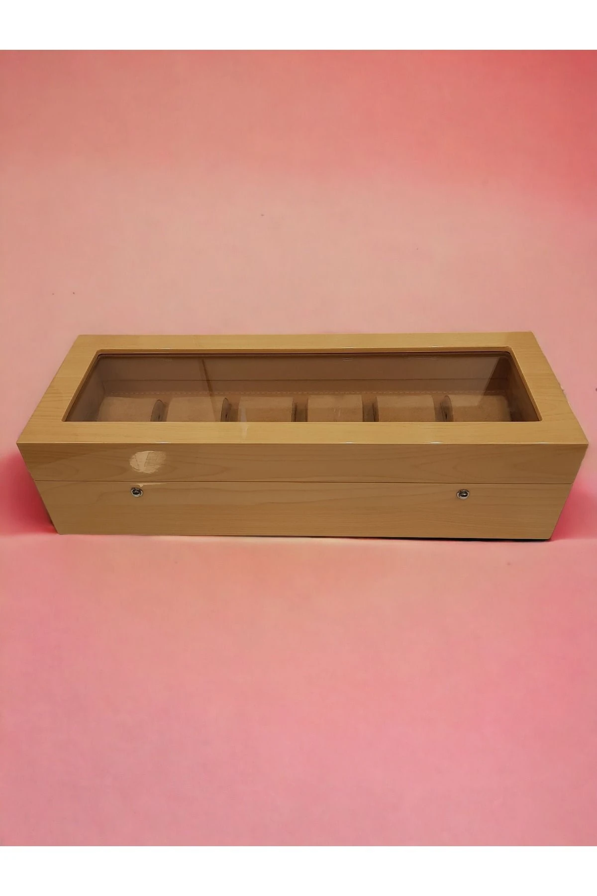 Saat Kutusu Özel Üretim Ahşap Piano Cream 6'lı