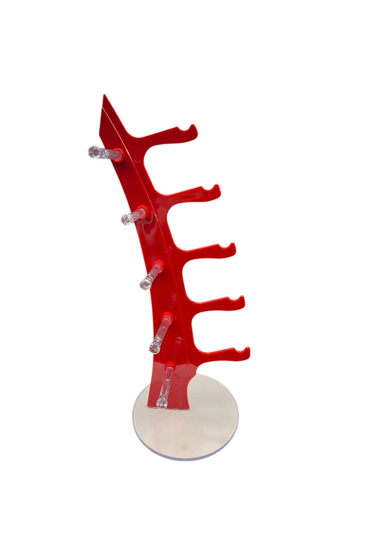 - Gözlük Standı Yelken Model, 5 Gözlük Kapasiteli Standı Kırmızı