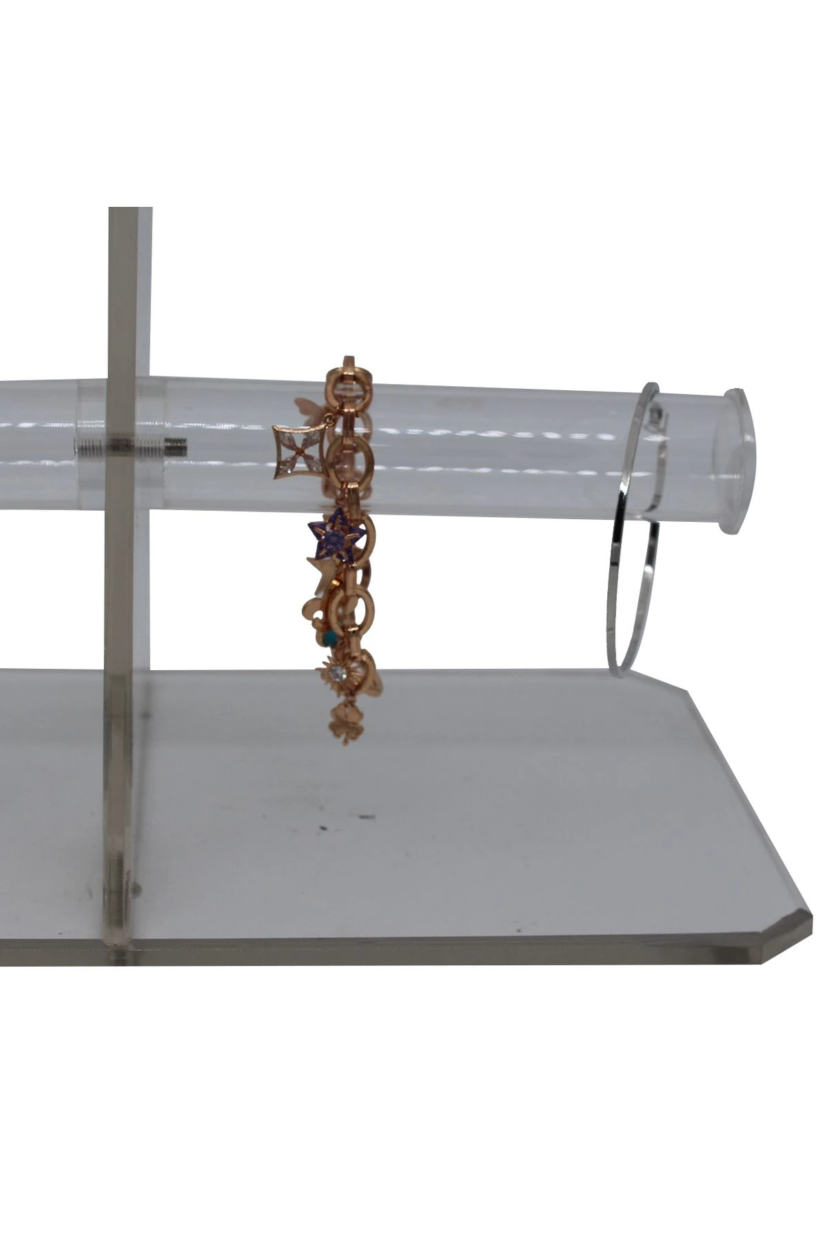 Silindir Pleksi Spesiyal 3'lü Bileklik Standı