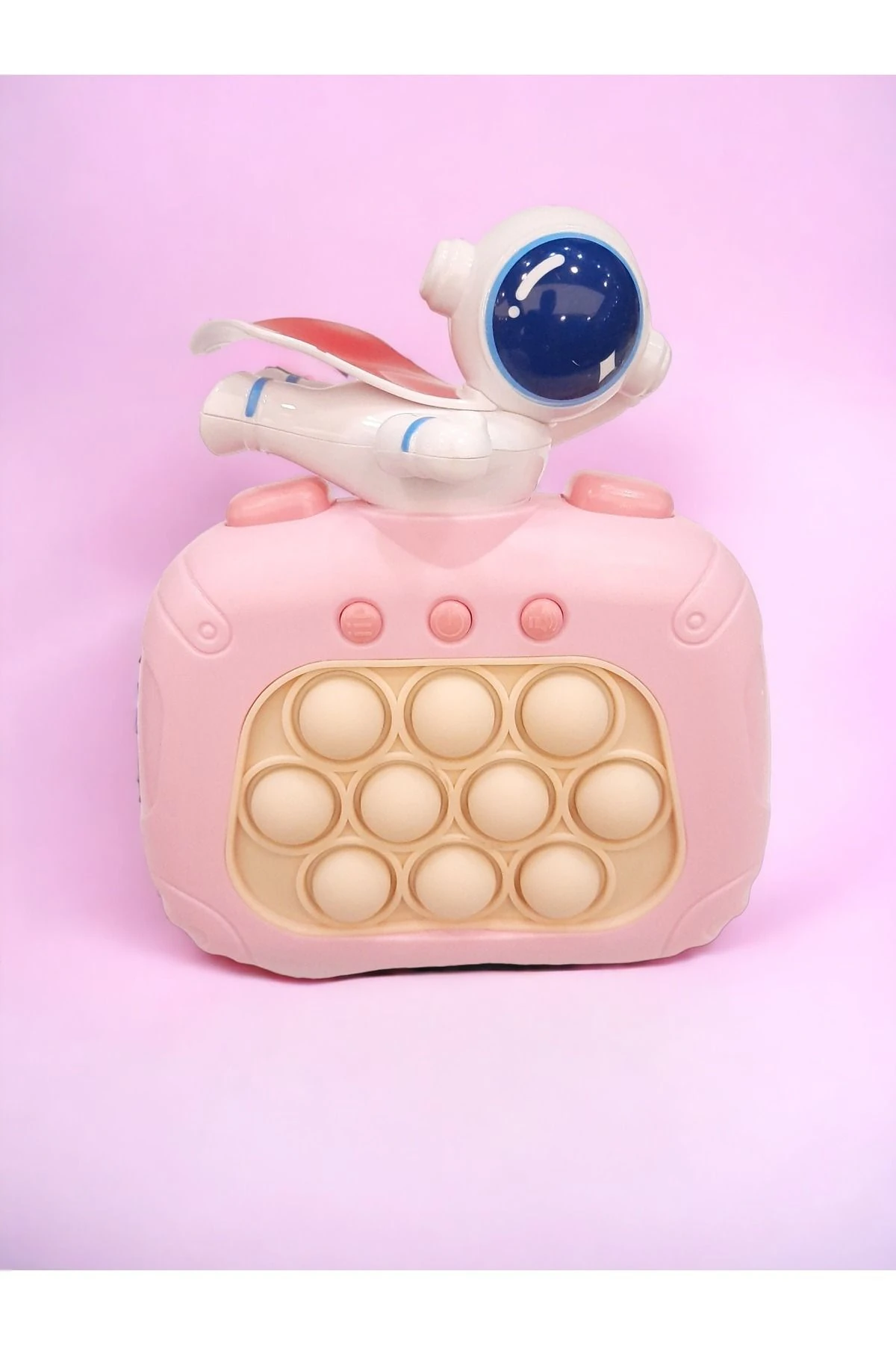 Yılbaşı Hediyesi, Eğitici Oyuncak, Işıklı Oyuncak, Popit Uçan Astronot Pembe