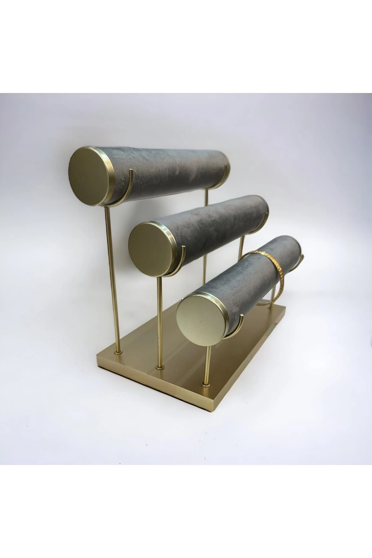 Takı Standı 3'lü Silindir Gri