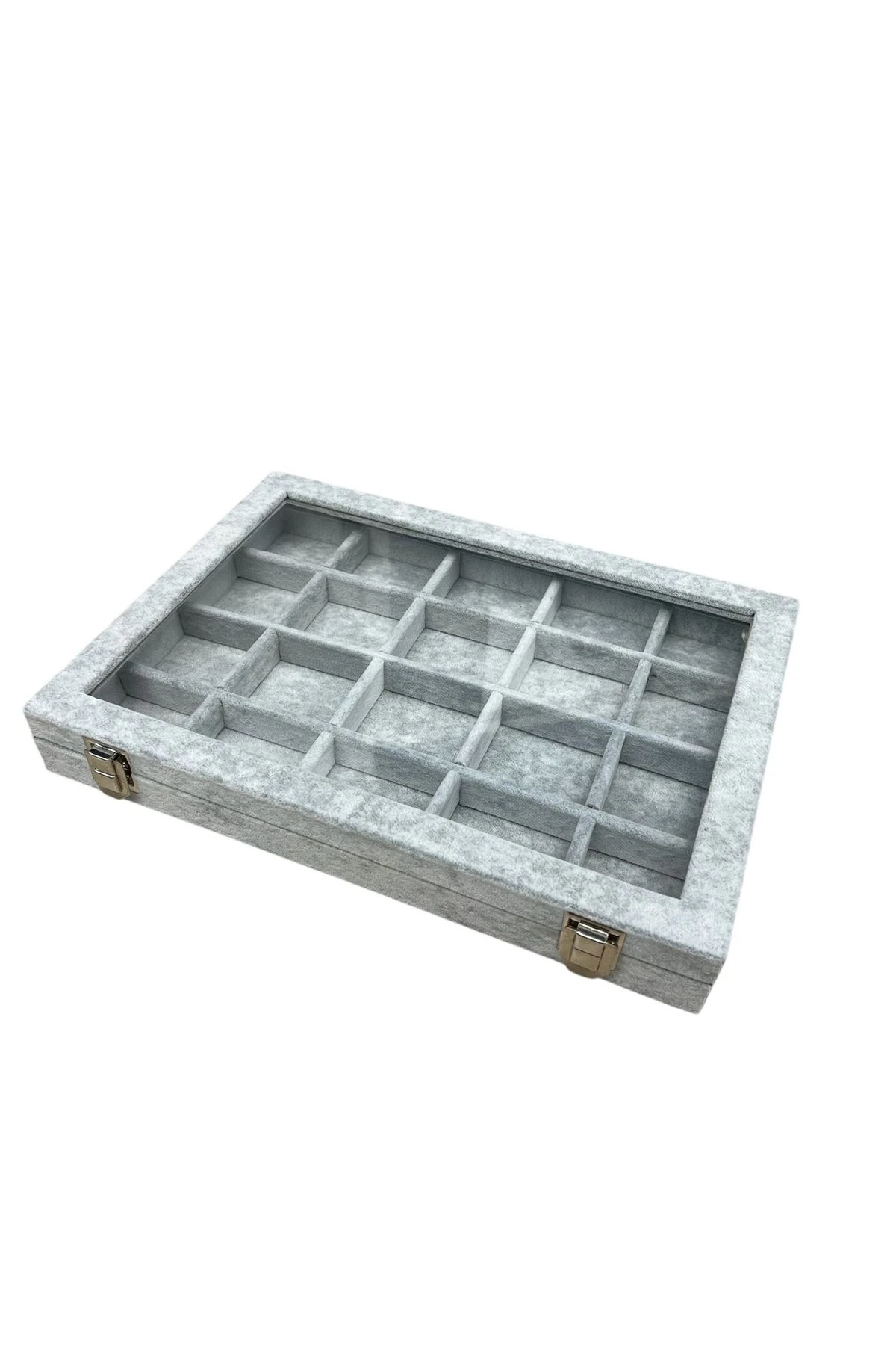 20 Bölmeli Takı Kutusu Gri