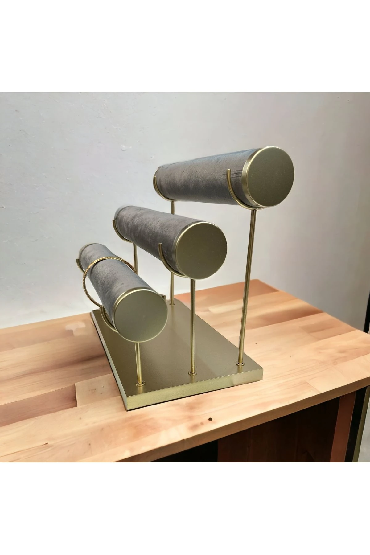 Takı Standı 3'lü Silindir Gri