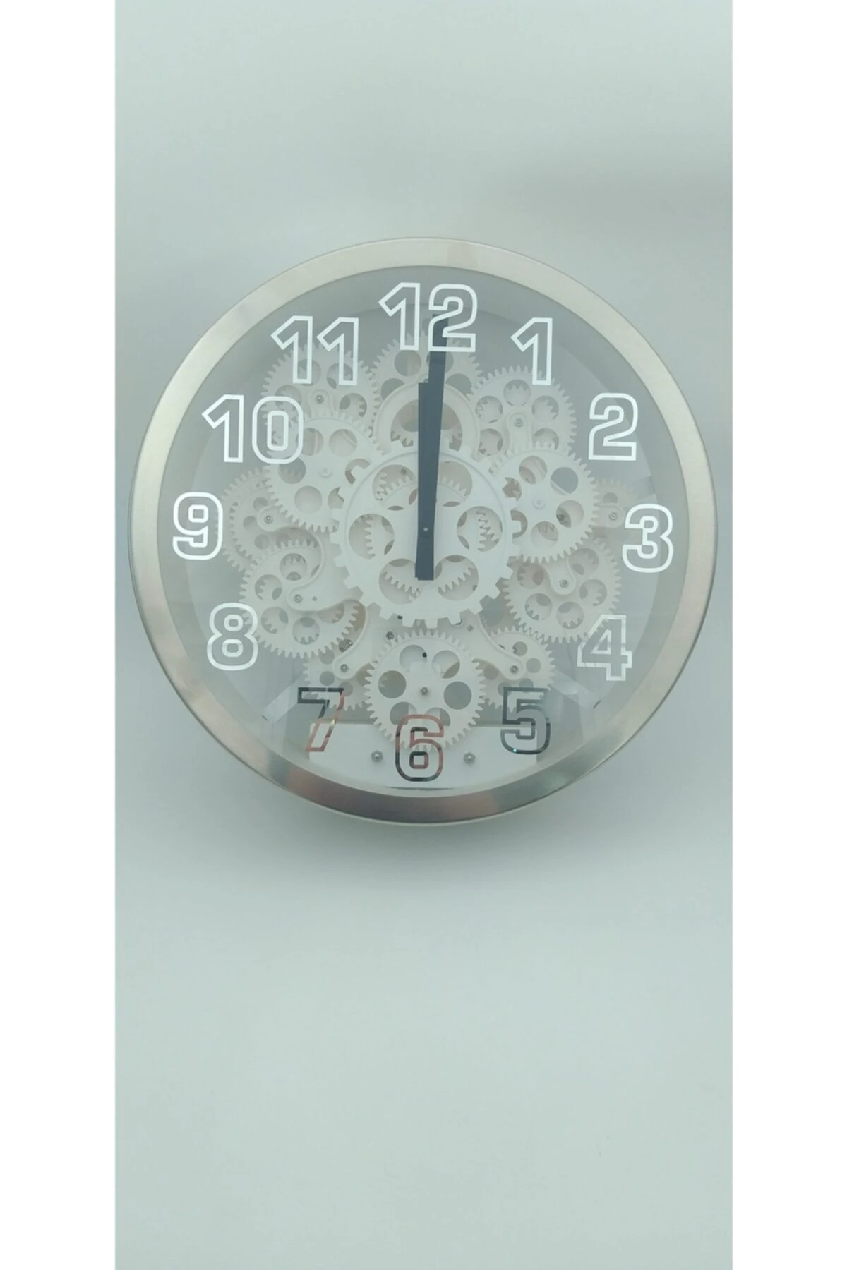 Çarklı Duvar Saati Hy-g004 Beyaz