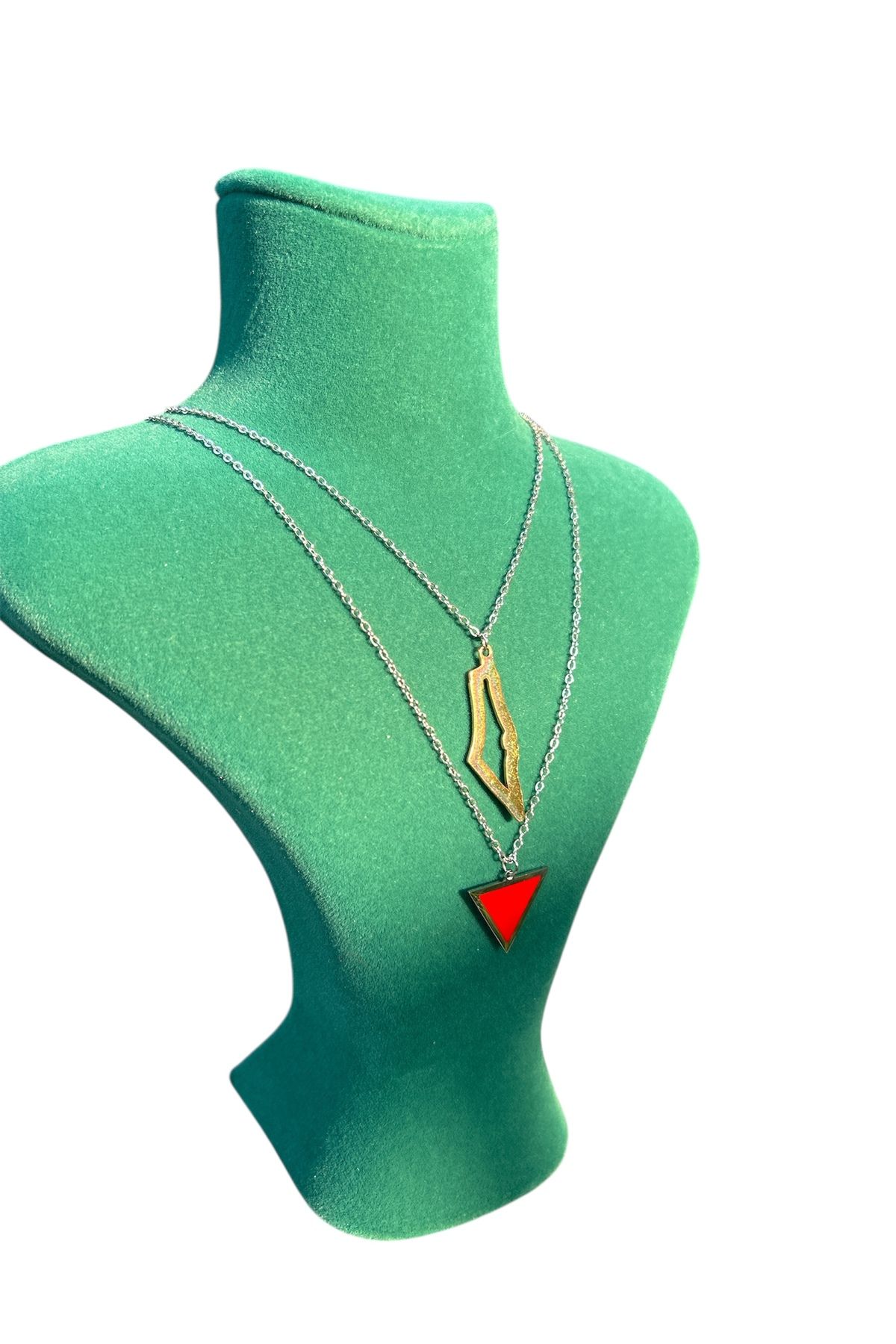 Filistin Haritalı Mescid-i Aksa Temalı Özel Tasarım Kolye